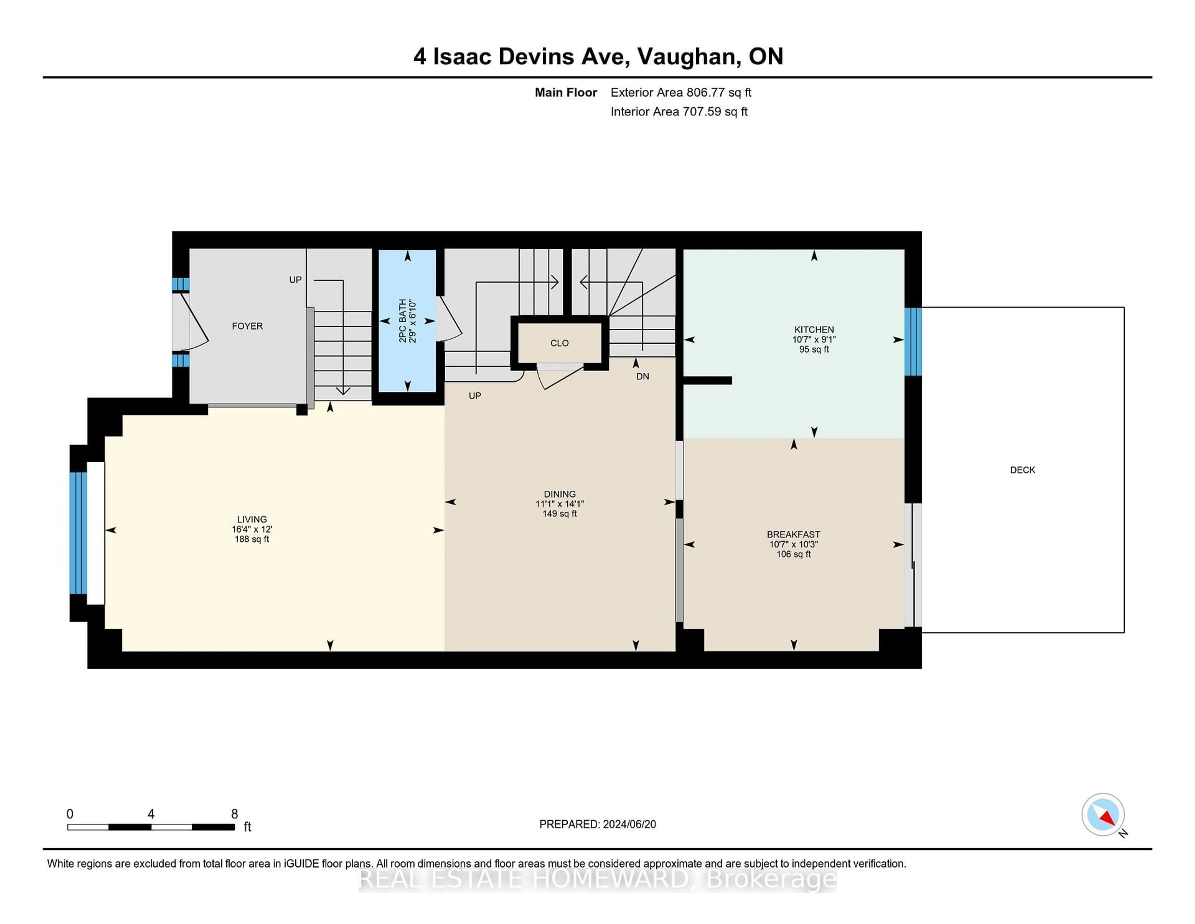 Floor plan for 4 Isaac Devins Ave, Vaughan Ontario L4L 0A4