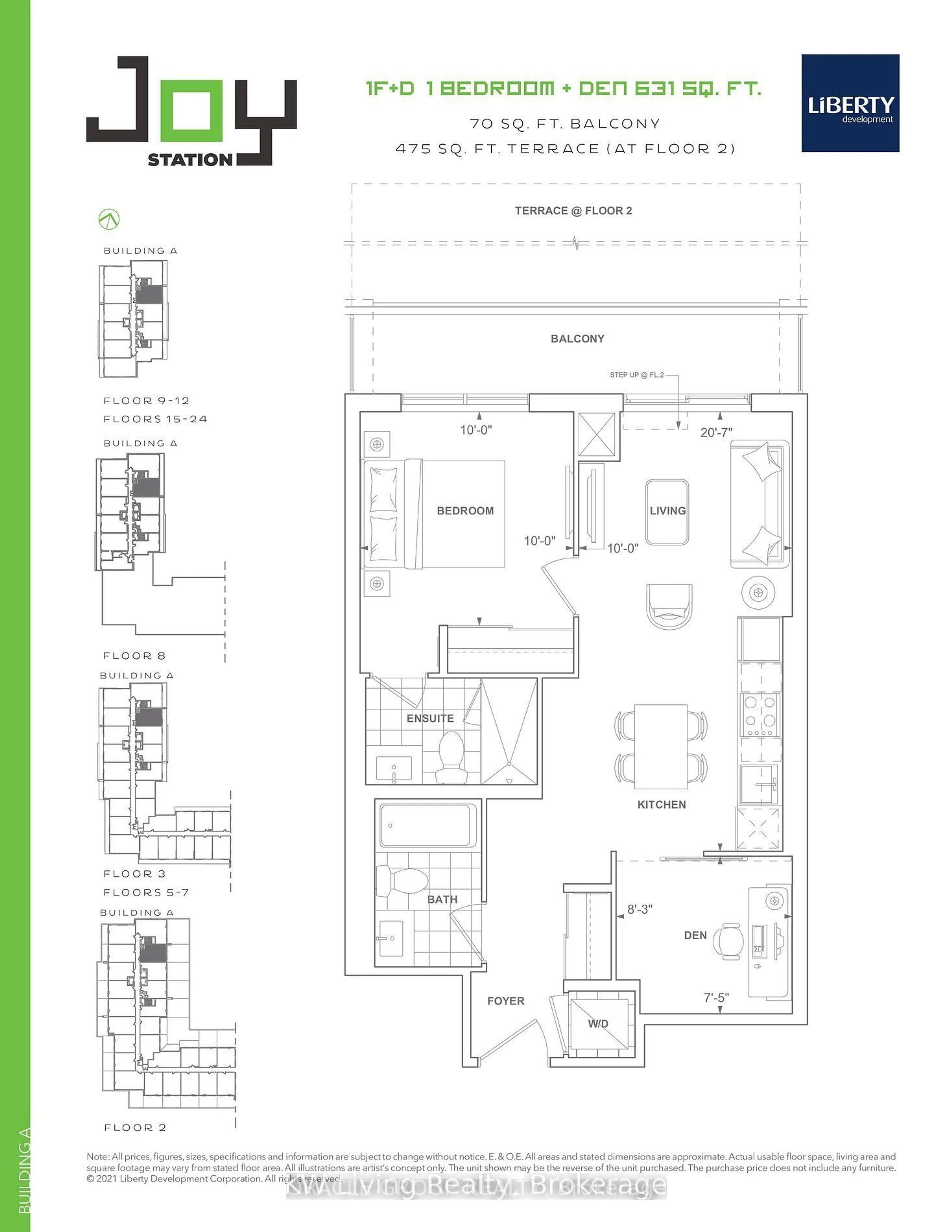 Floor plan for 9763 Markham Rd #A-1711, Markham Ontario L6E 0H8
