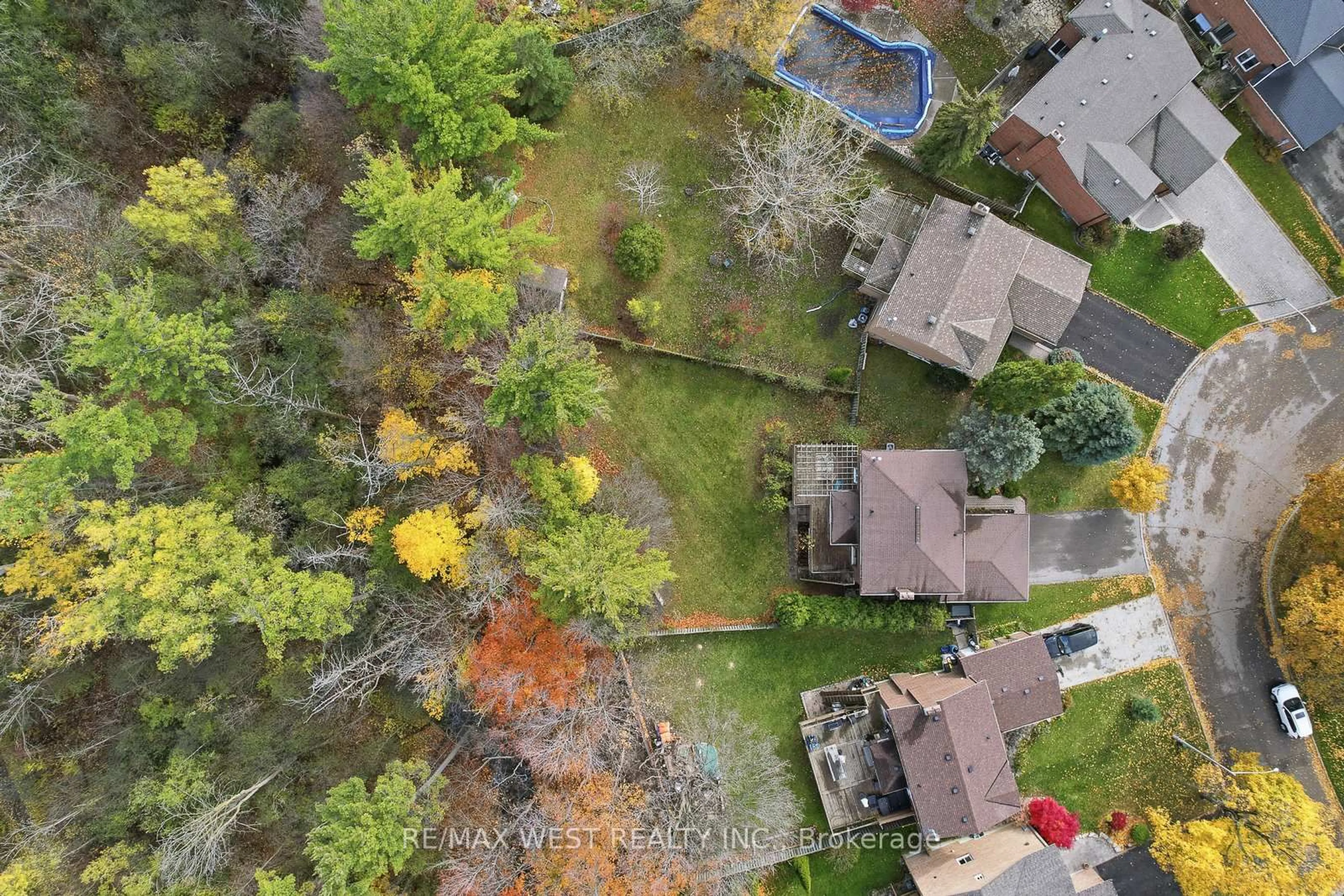 A pic from outside/outdoor area/front of a property/back of a property/a pic from drone, forest/trees view for 12 Lippincott Crt, Richmond Hill Ontario L4C 7M5