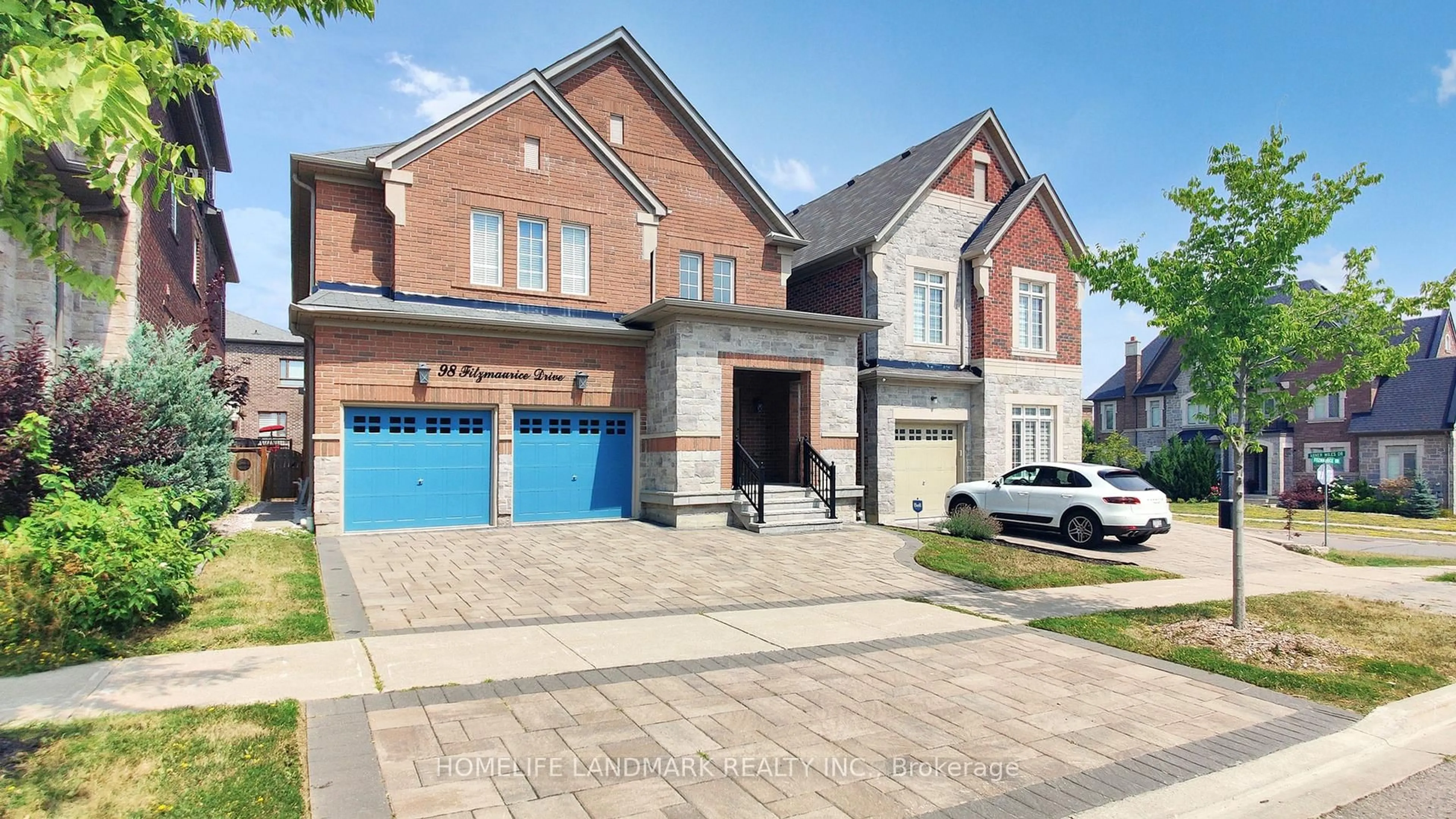 Home with brick exterior material, street for 98 Fitzmaurice Dr, Vaughan Ontario L6A 4X6