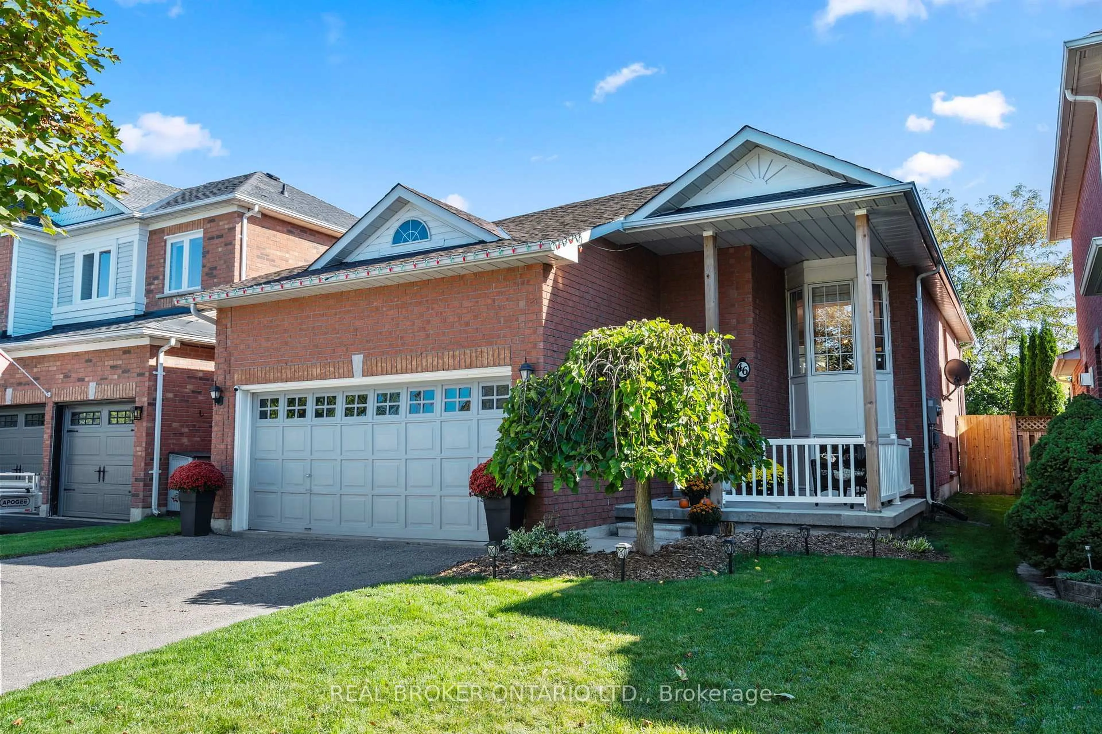 Home with brick exterior material, street for 46 Bolster Lane, Uxbridge Ontario L9P 1X8