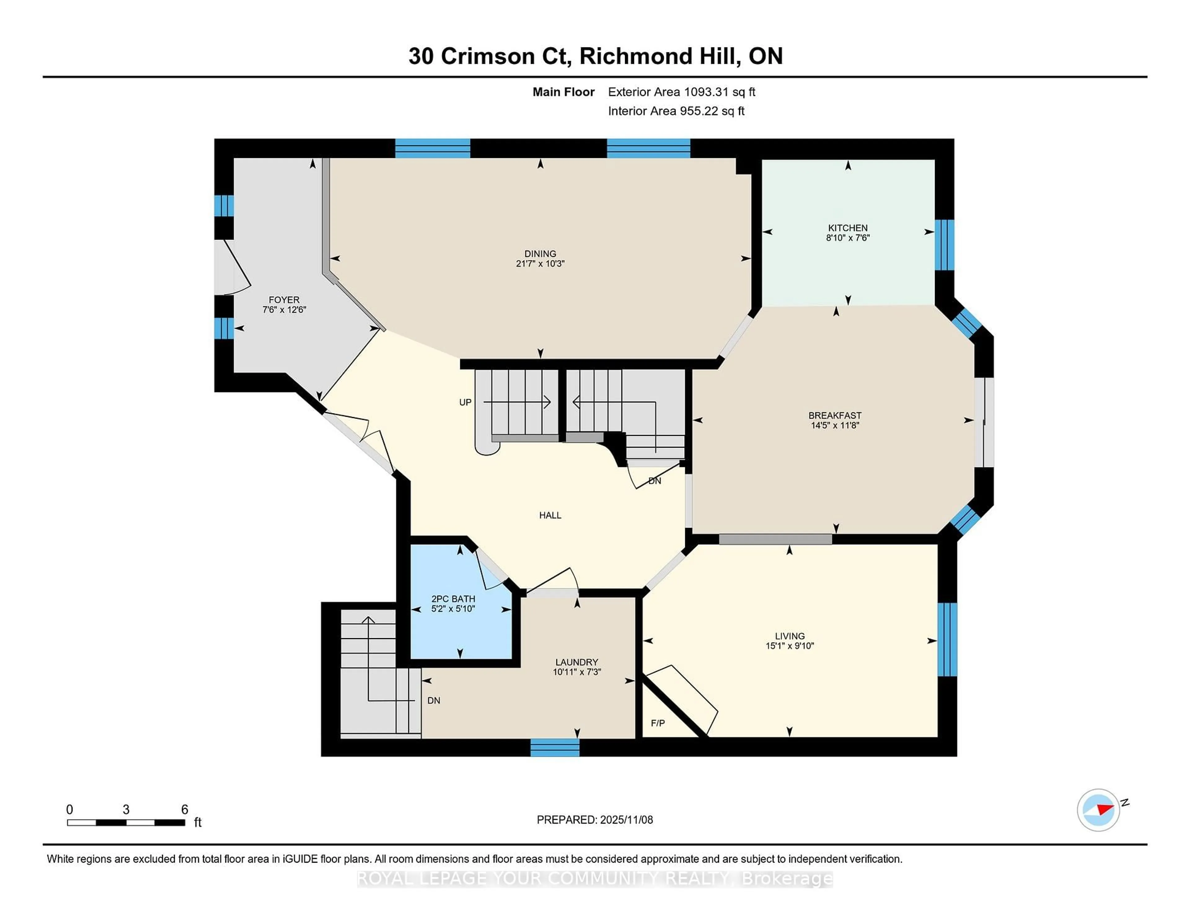 Floor plan for 30 Crimson Crt, Richmond Hill Ontario L4C 0J5