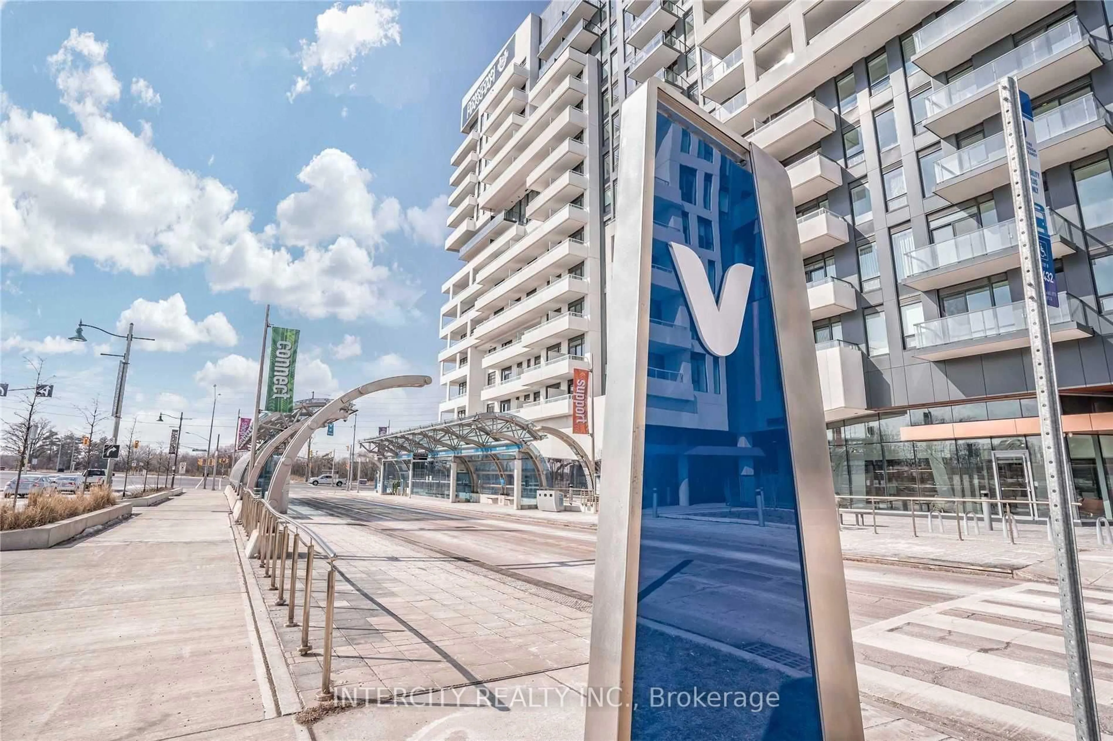 Balcony in the apartment, city buildings view from balcony for 10 Rouge Valley Dr #813A, Markham Ontario L6G 0G9