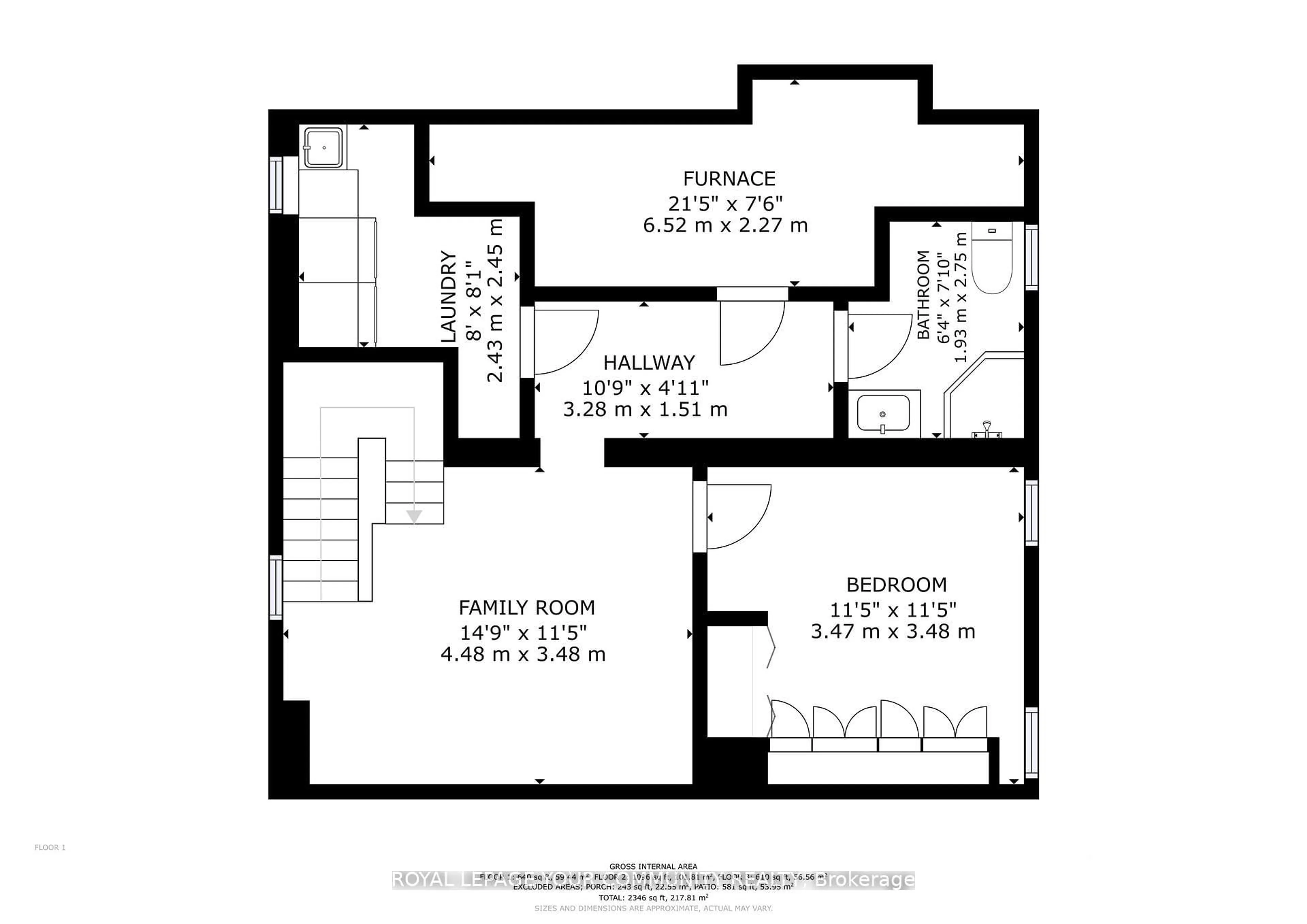 Floor plan for 82 Centre St, Aurora Ontario L4G 1J8