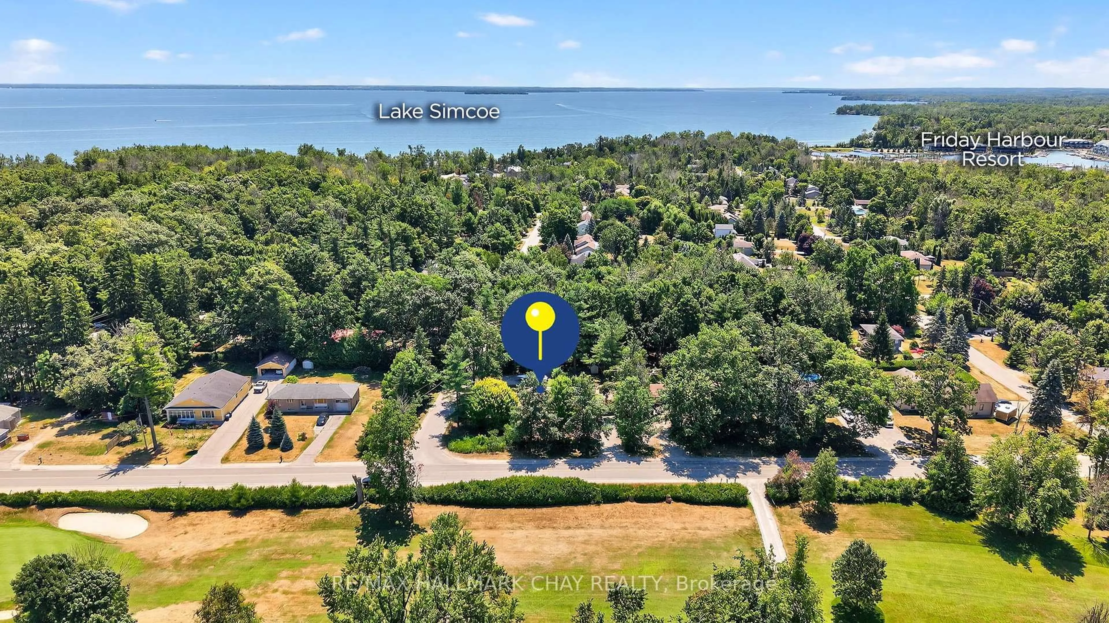 A pic from outside/outdoor area/front of a property/back of a property/a pic from drone, water/lake/river/ocean view for 135 Big Bay Point Rd, Innisfil Ontario L9S 2N3