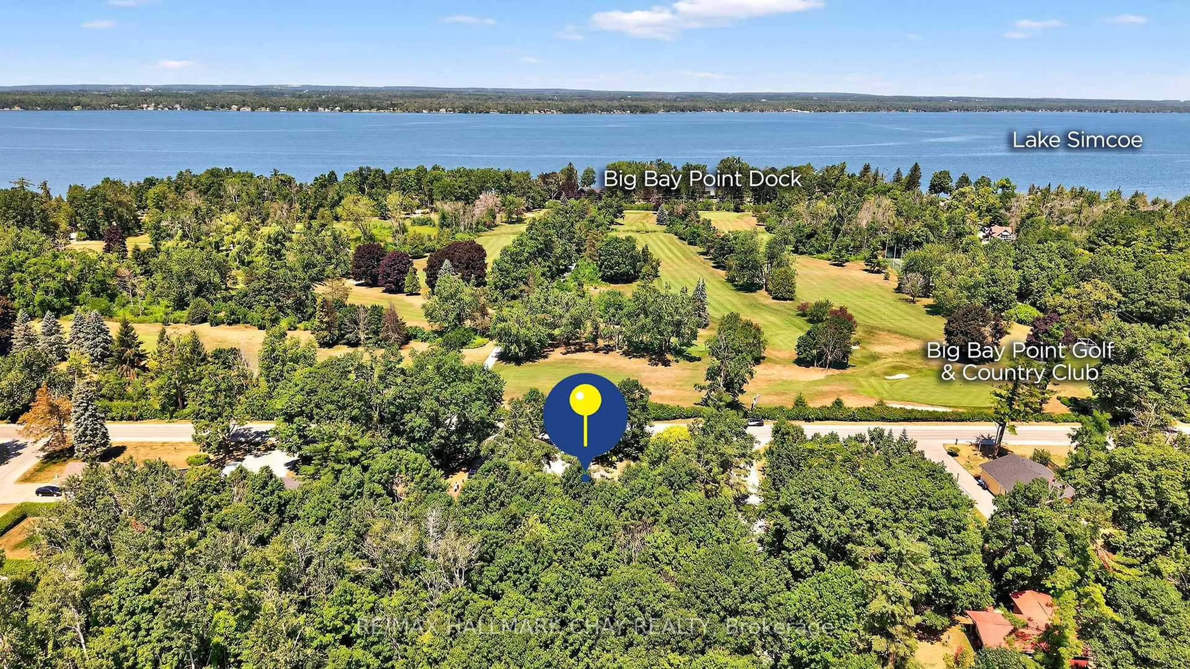 A pic from outside/outdoor area/front of a property/back of a property/a pic from drone, water/lake/river/ocean view for 135 Big Bay Point Rd, Innisfil Ontario L9S 2N3