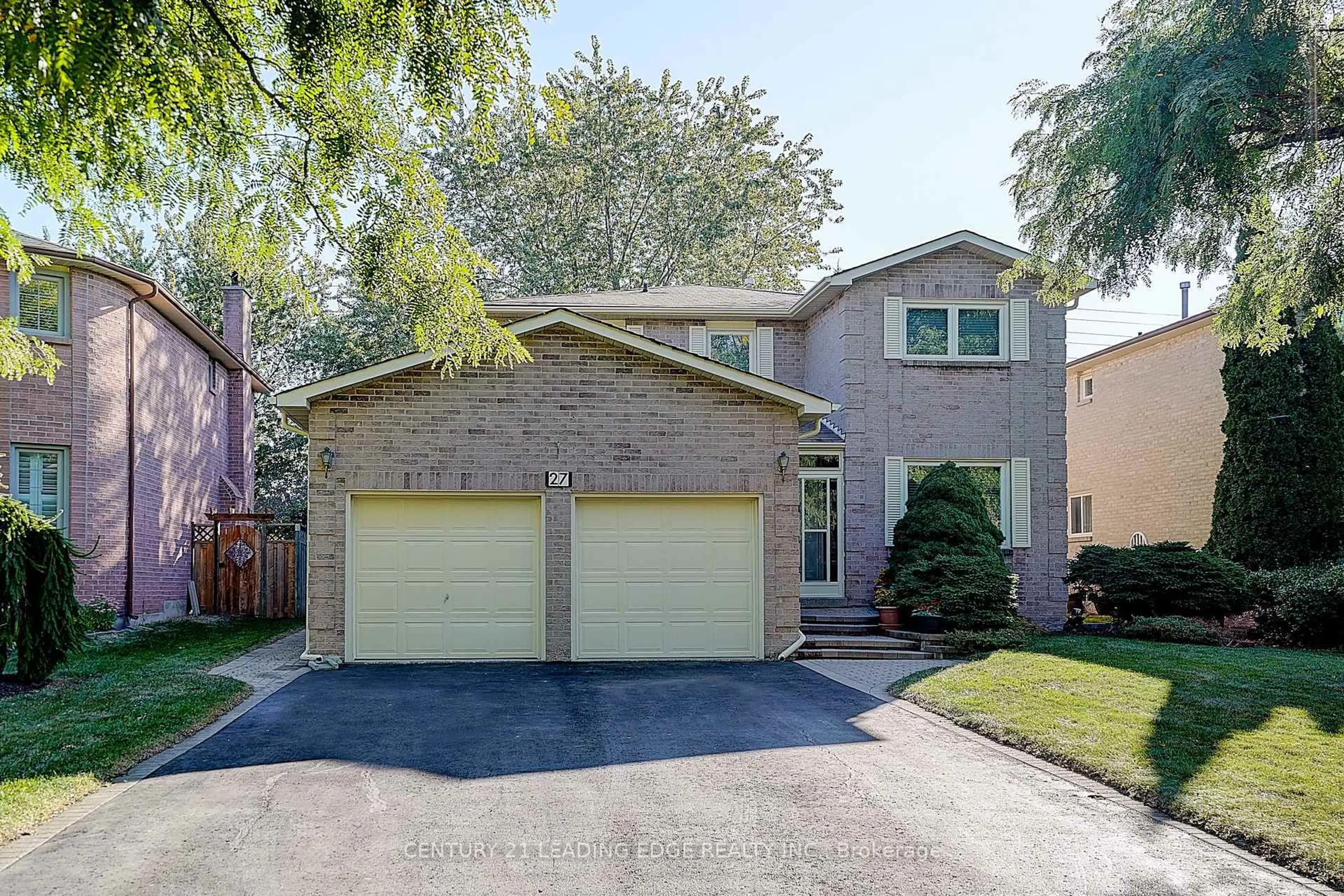Home with brick exterior material, street for 27 Sawyer Cres, Markham Ontario L3P 5T8