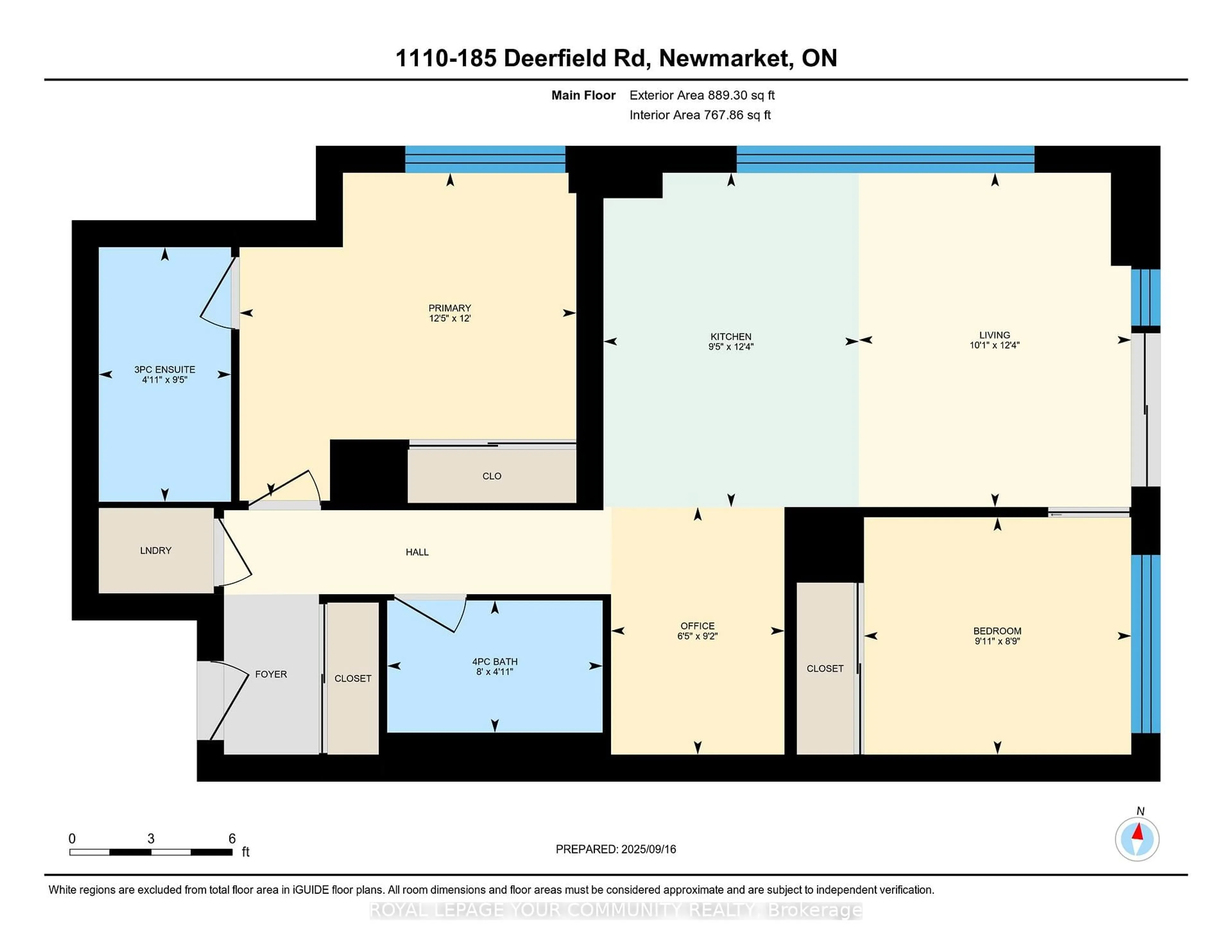Floor plan for 185 Deerfield Rd #1110, Newmarket Ontario L3Y 0G7