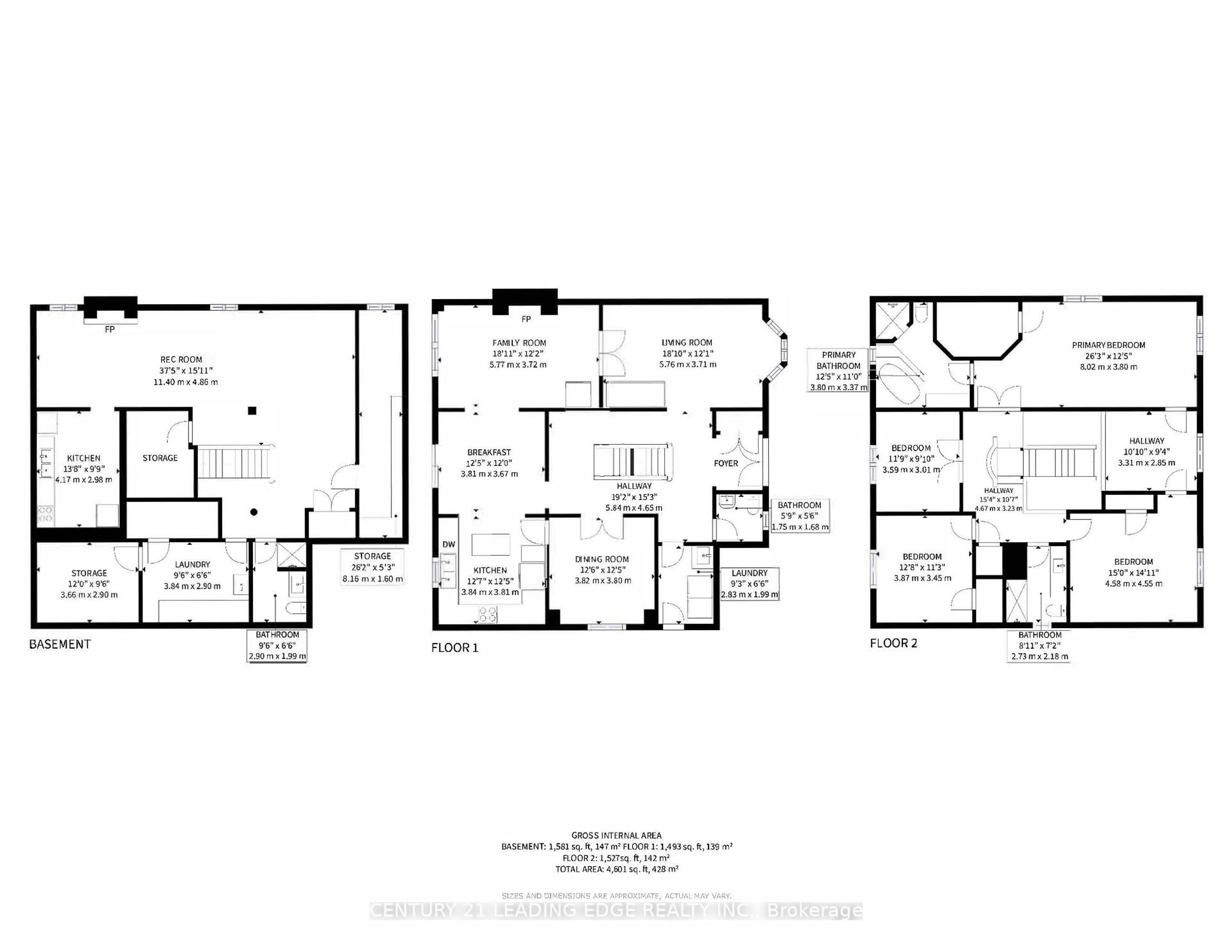 Floor plan for 55 Atlantic Ave, Markham Ontario L3P 7C7