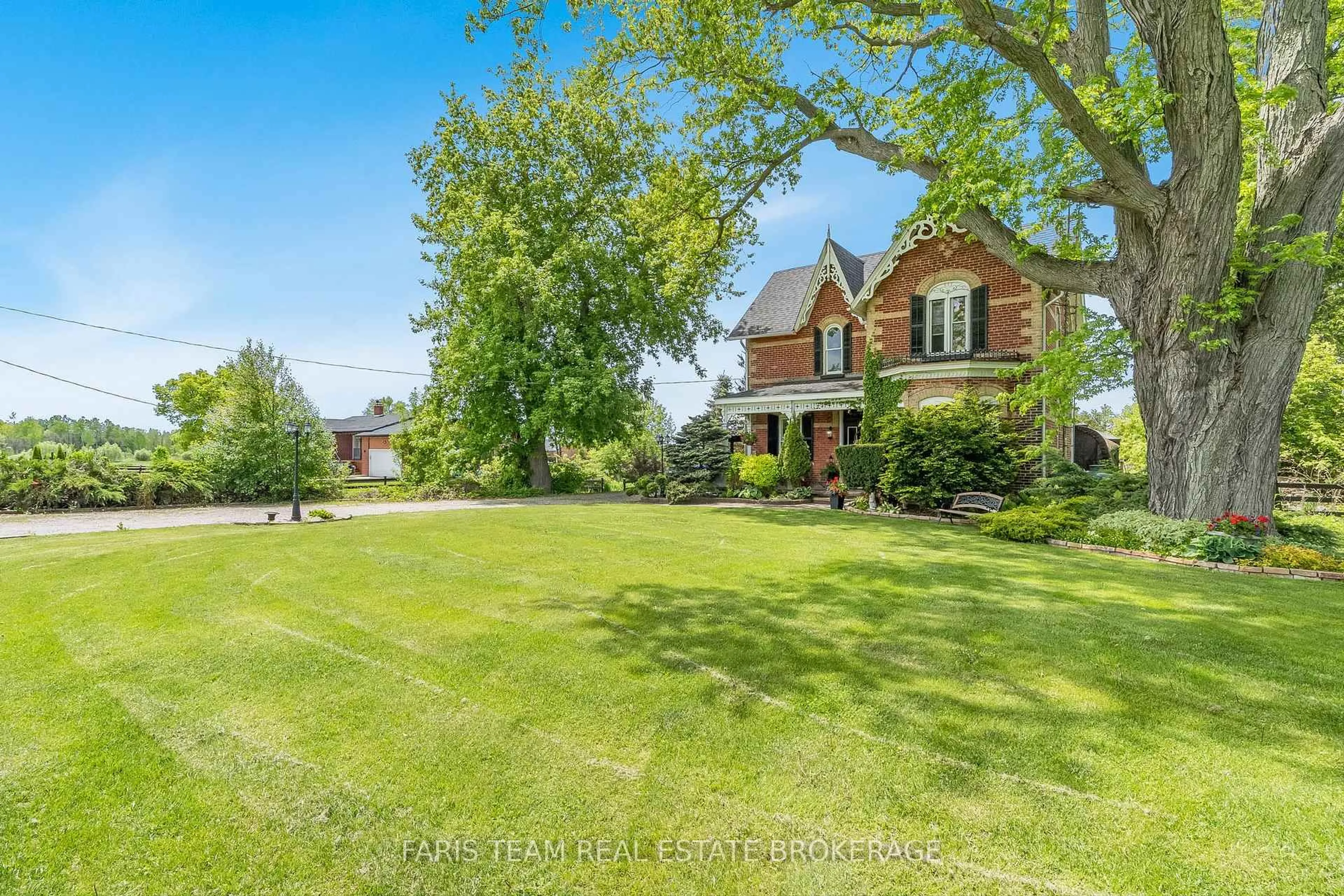 A pic from outside/outdoor area/front of a property/back of a property/a pic from drone, unknown for 5716 County Road 56, Essa Ontario L0L 1N0