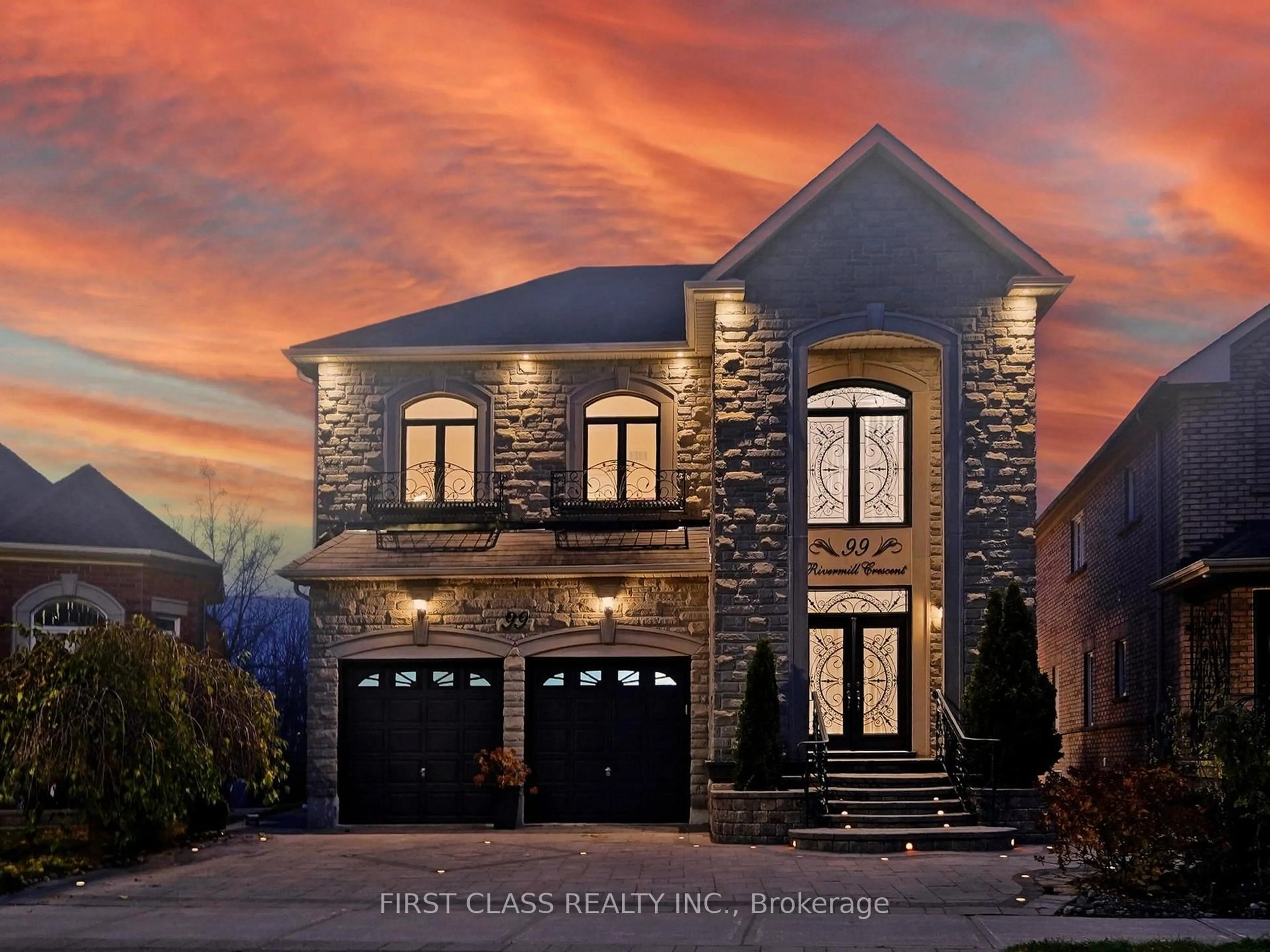 Home with brick exterior material, street for 99 Rivermill Cres, Vaughan Ontario L6A 0H4