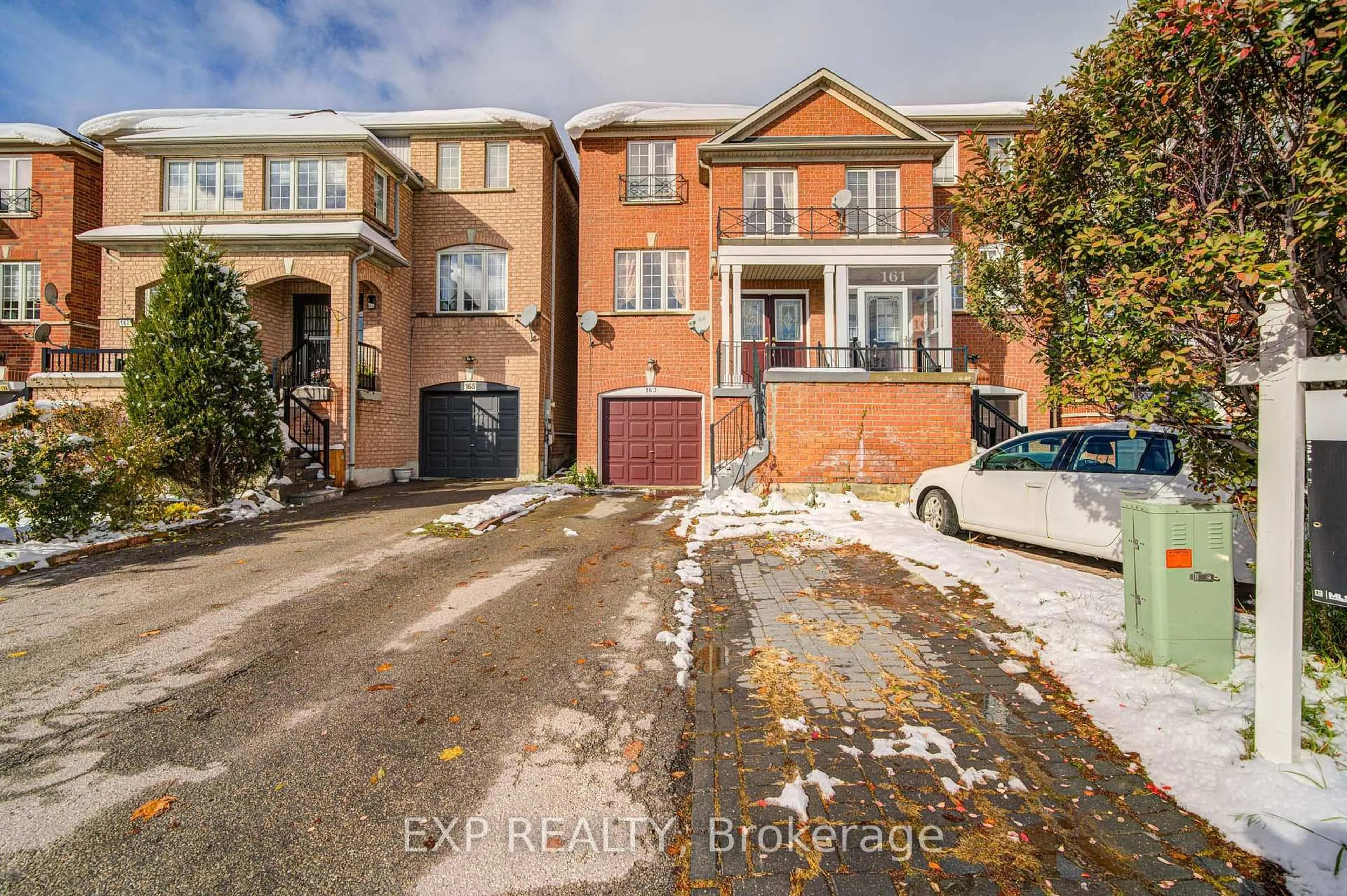 Home with brick exterior material, street for 163 Sassafras Circ, Vaughan Ontario L4J 8M6