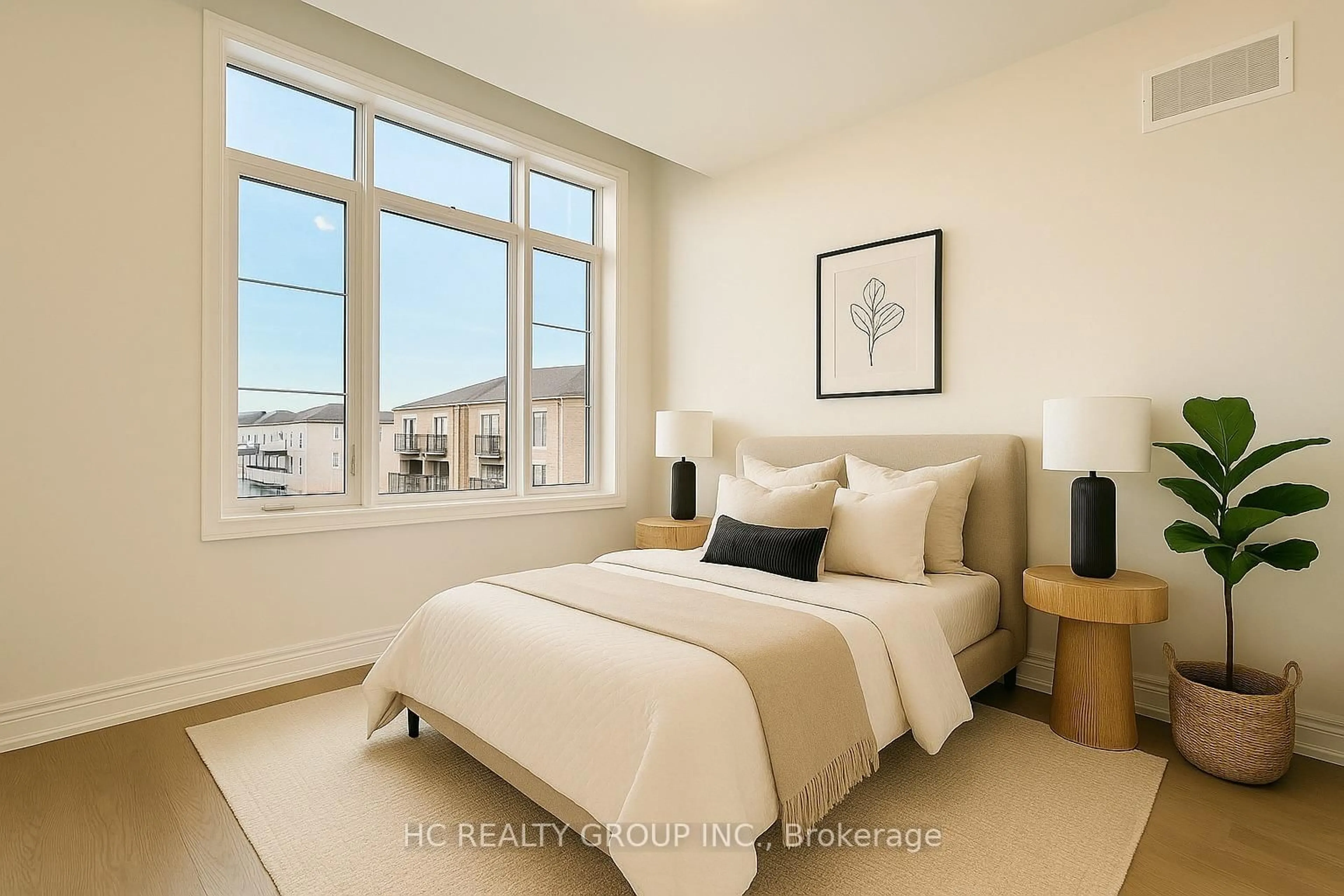 Bedroom with bed, unknown for 35 Jane Newlove Dr, Markham Ontario L6C 3P5