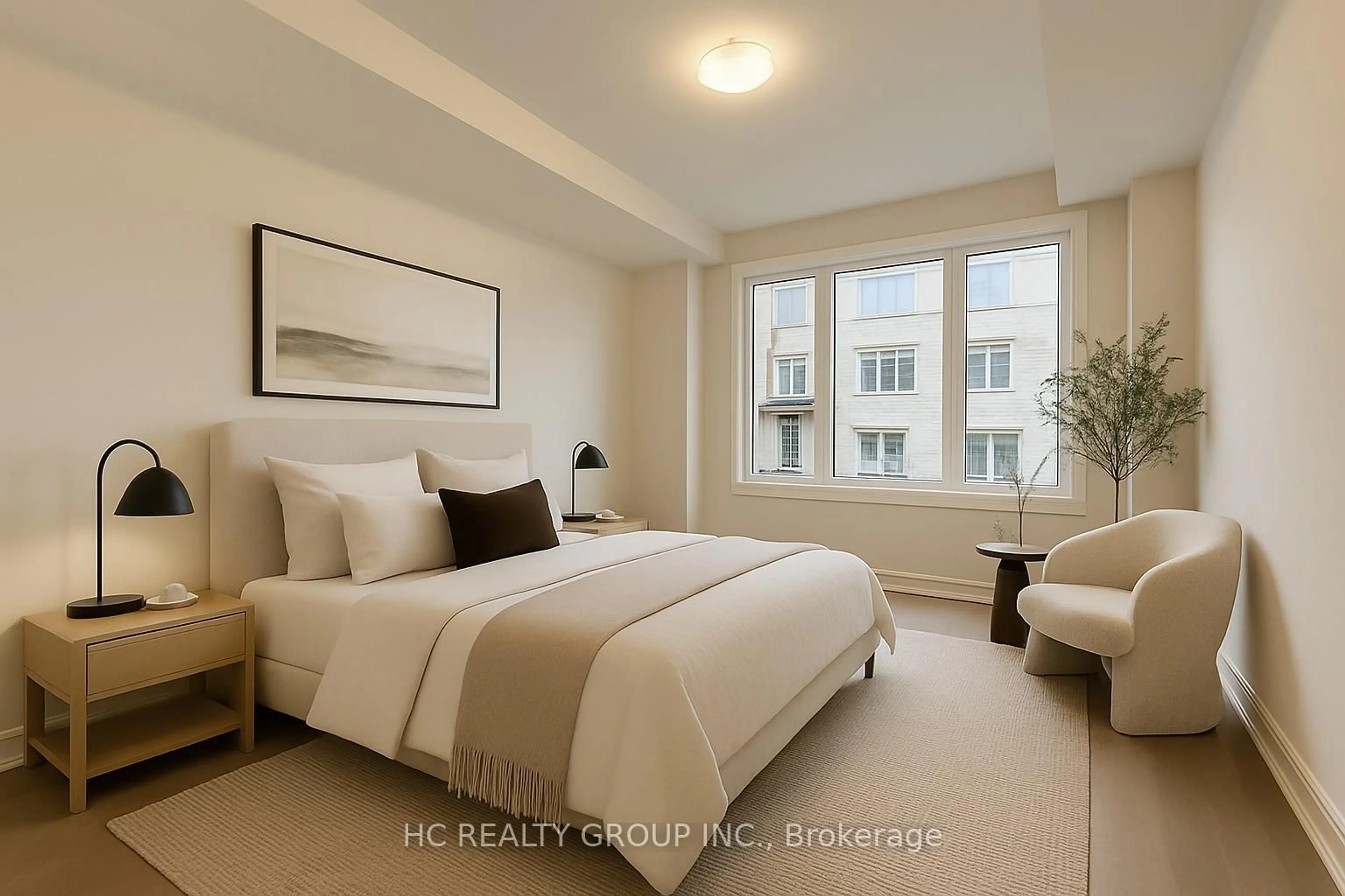 Bedroom with bed, unknown for 35 Jane Newlove Dr, Markham Ontario L6C 3P5