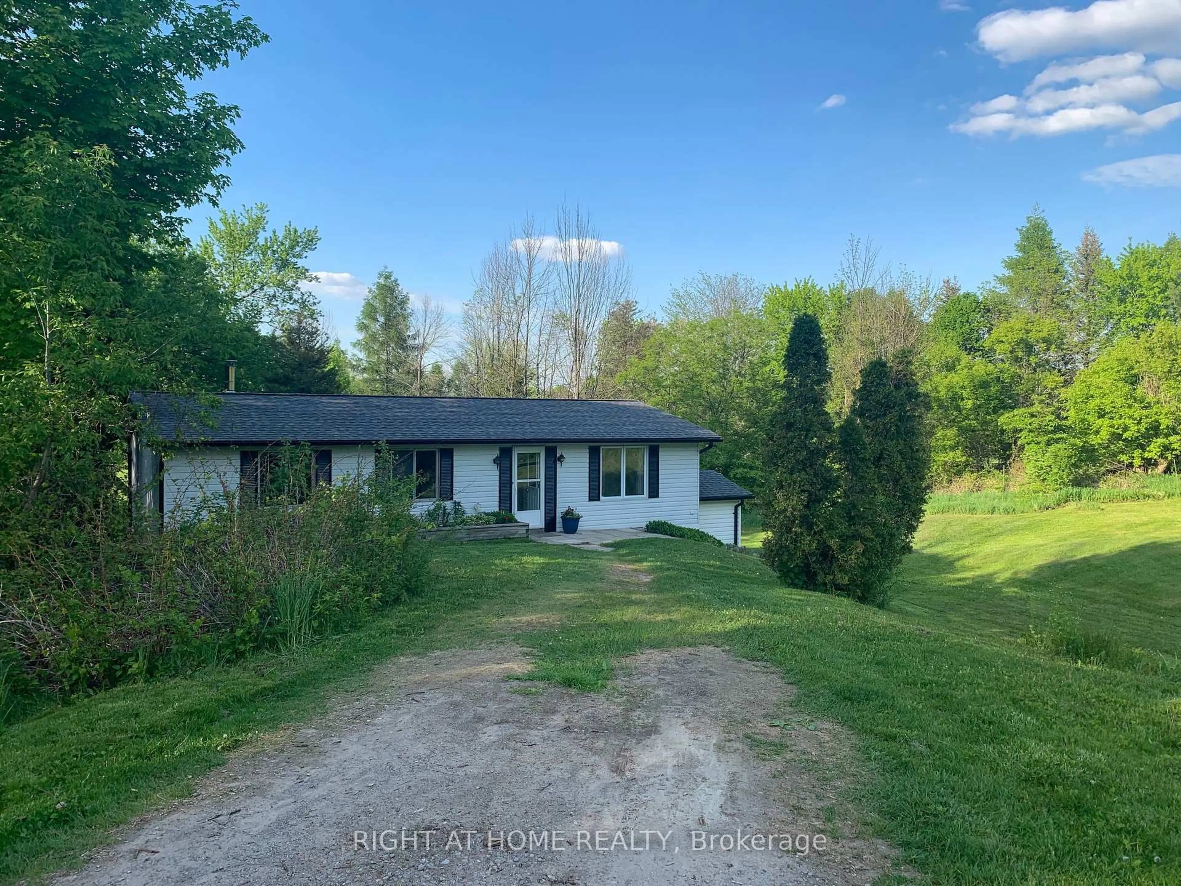 A pic from outside/outdoor area/front of a property/back of a property/a pic from drone, water/lake/river/ocean view for 2421 10 Sdrd, New Tecumseth Ontario L0G 1W0
