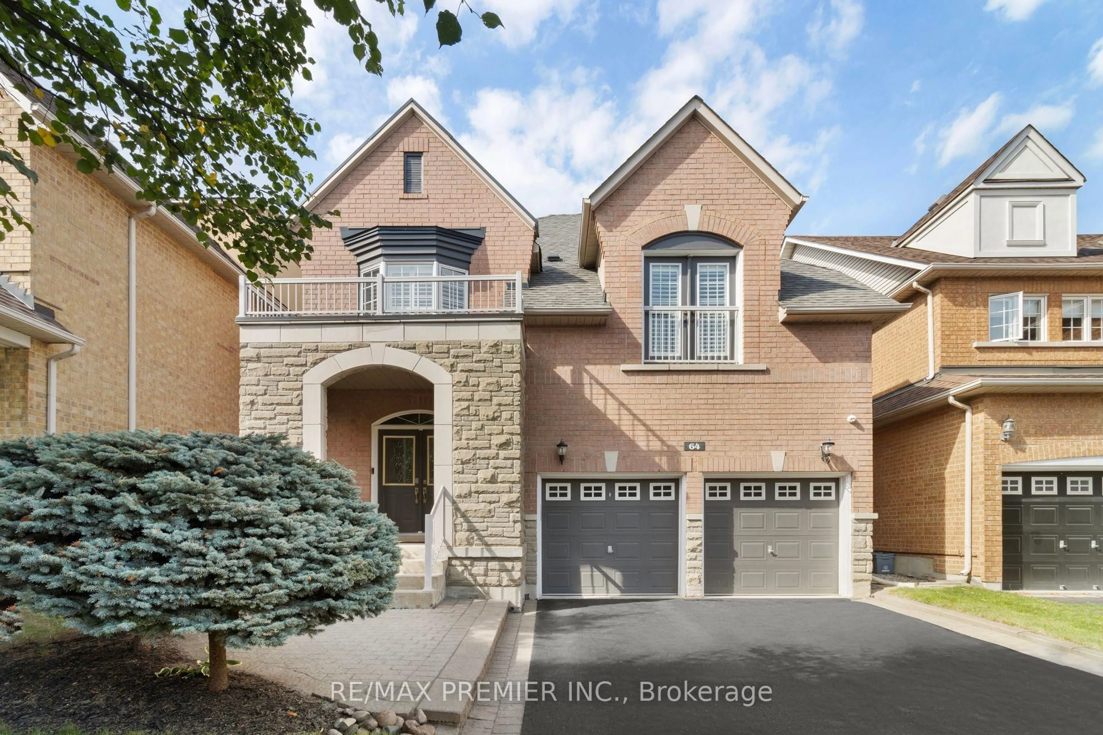 Home with brick exterior material, street for 64 Leameadow Rd, Vaughan Ontario L4J 8T5