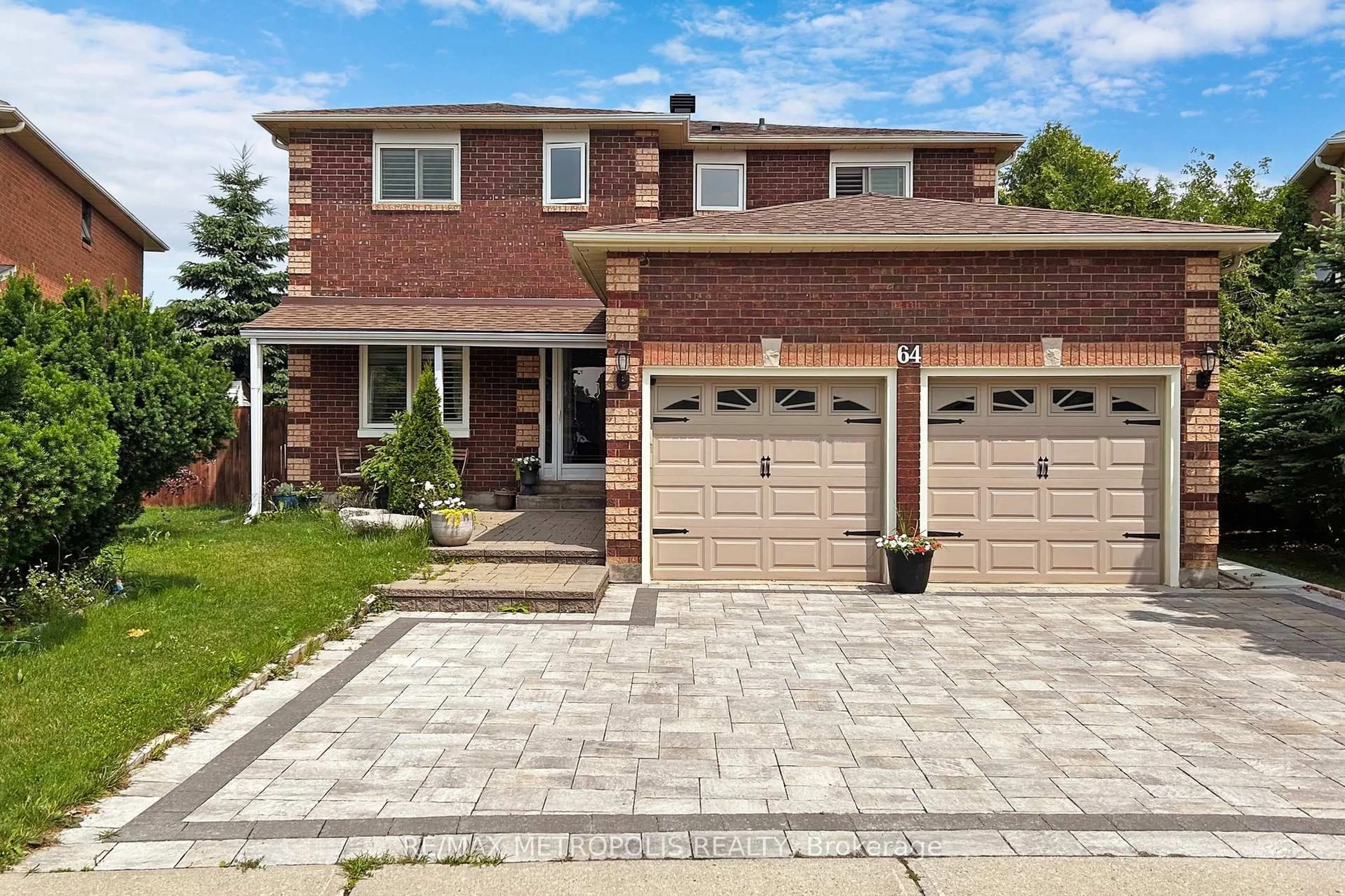 Home with brick exterior material, street for 64 Mandel Cres, Richmond Hill Ontario L4C 9Z7