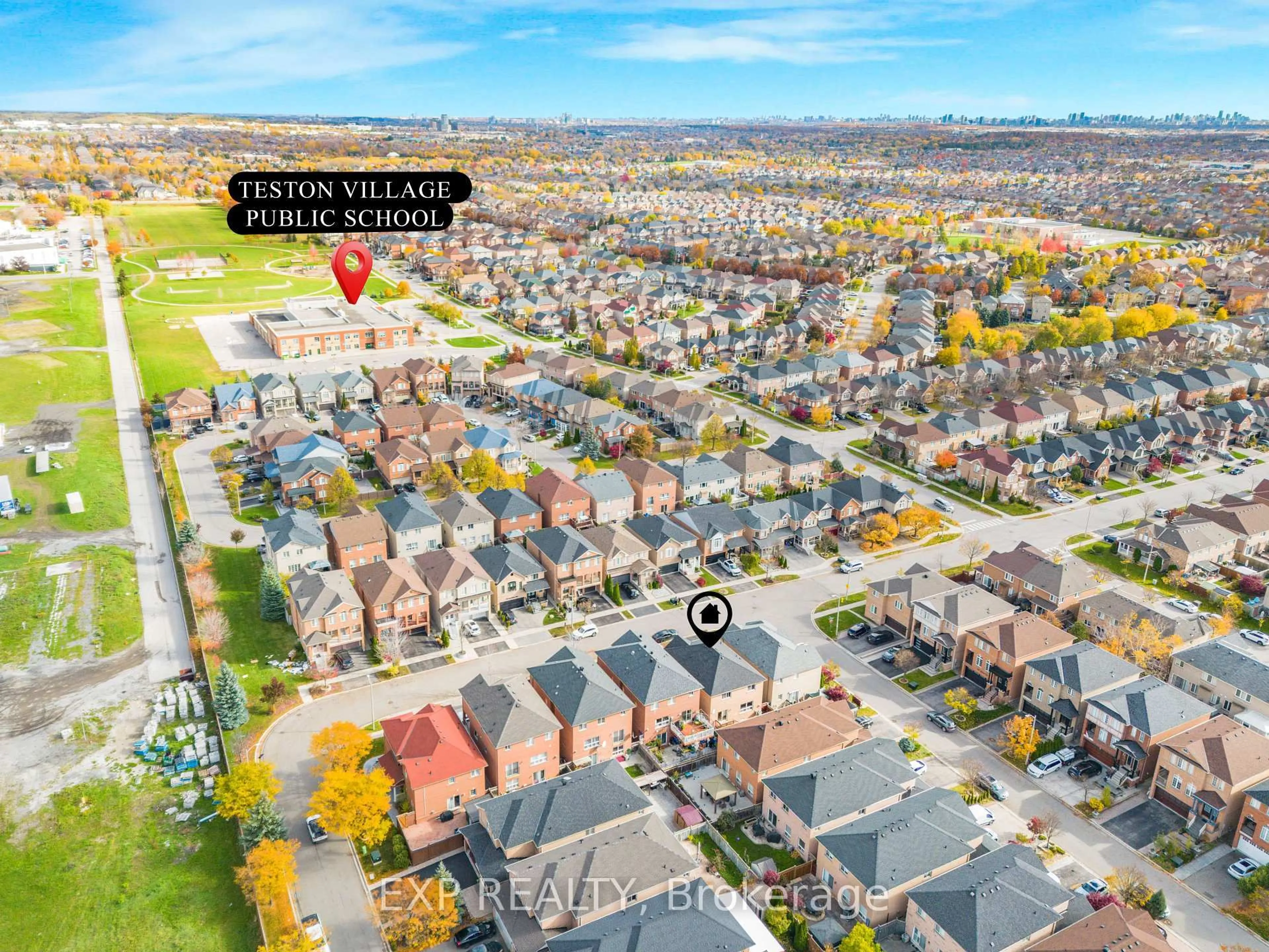 A pic from outside/outdoor area/front of a property/back of a property/a pic from drone, street for 488 John Deisman Blvd, Vaughan Ontario L6A 3X8