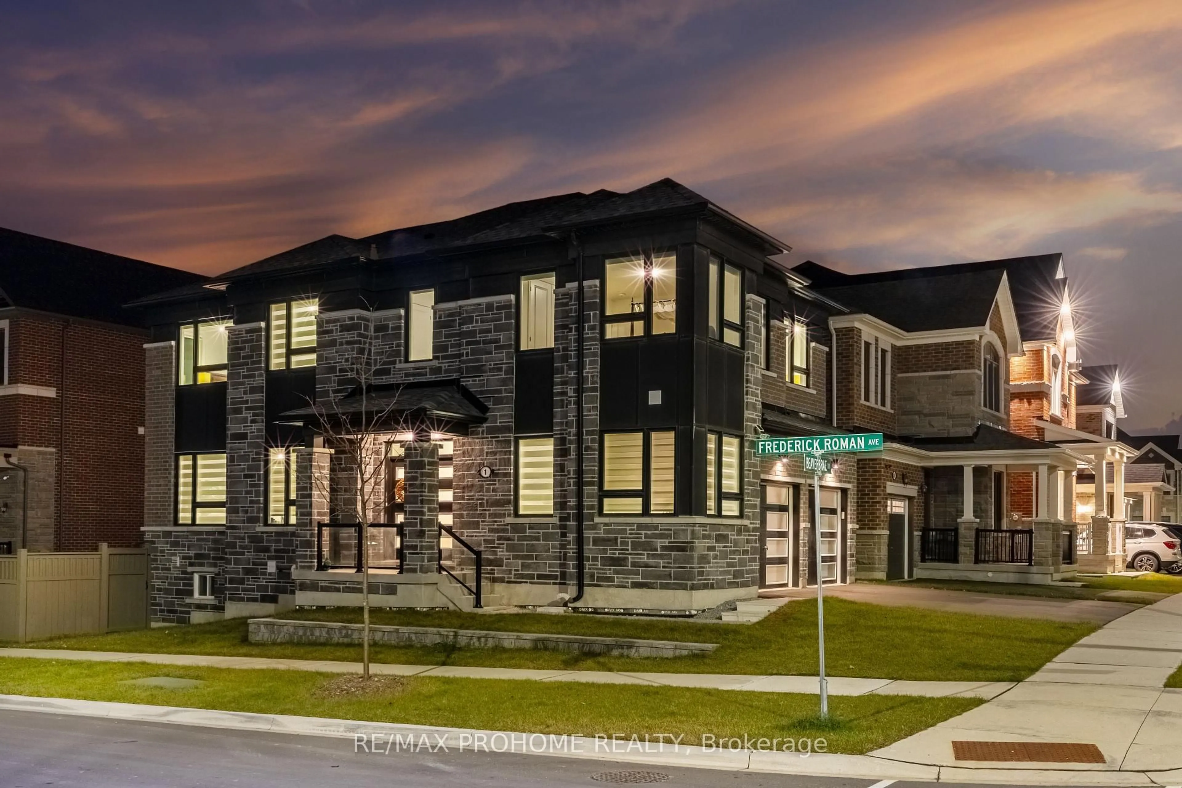 Home with brick exterior material, building for 1 Frederick Roman Ave, Markham Ontario L6C 3R7