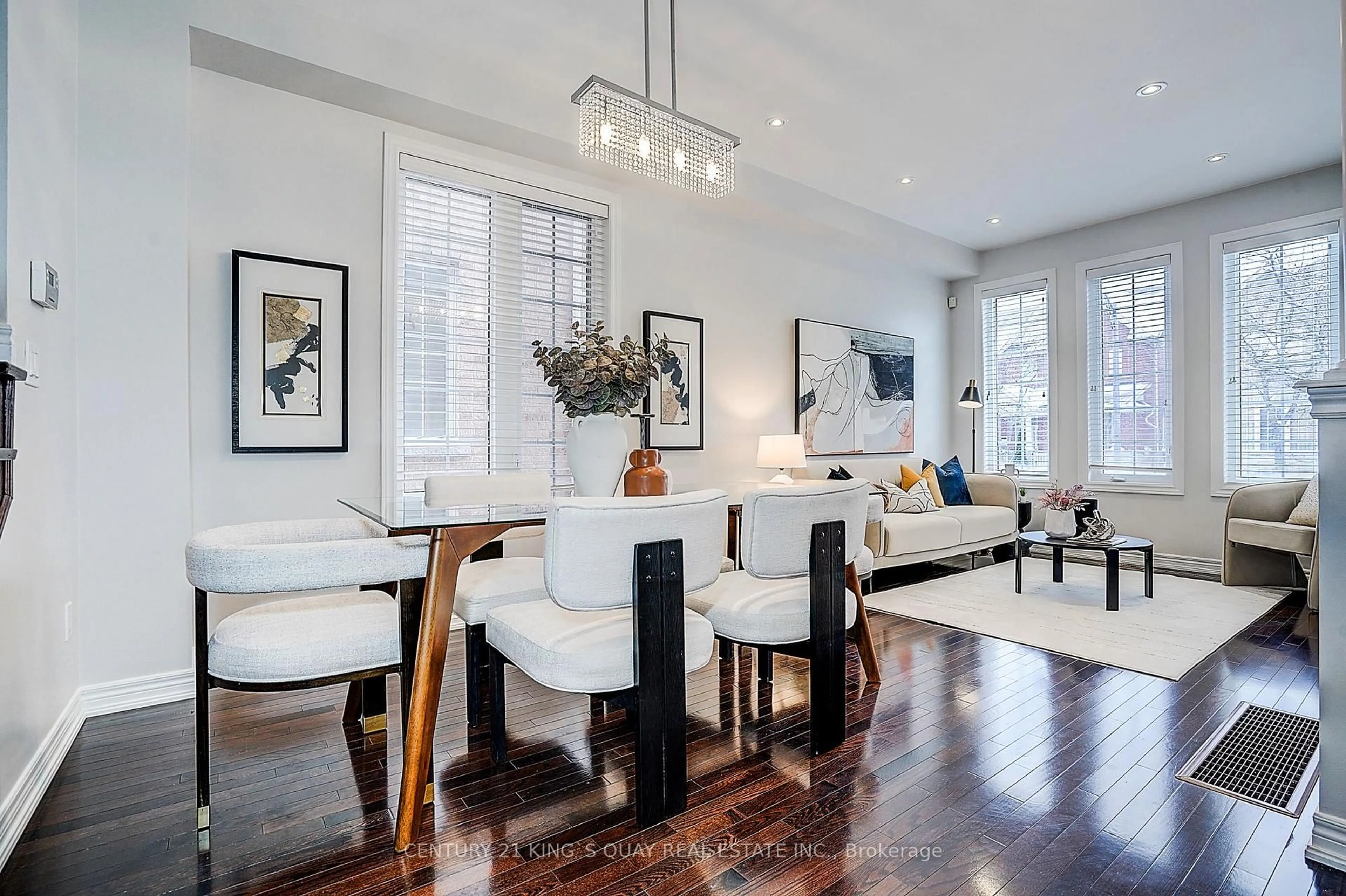 Dining room, wood/laminate floor for 16 Pisanelli Ave, Markham Ontario L6C 0H5