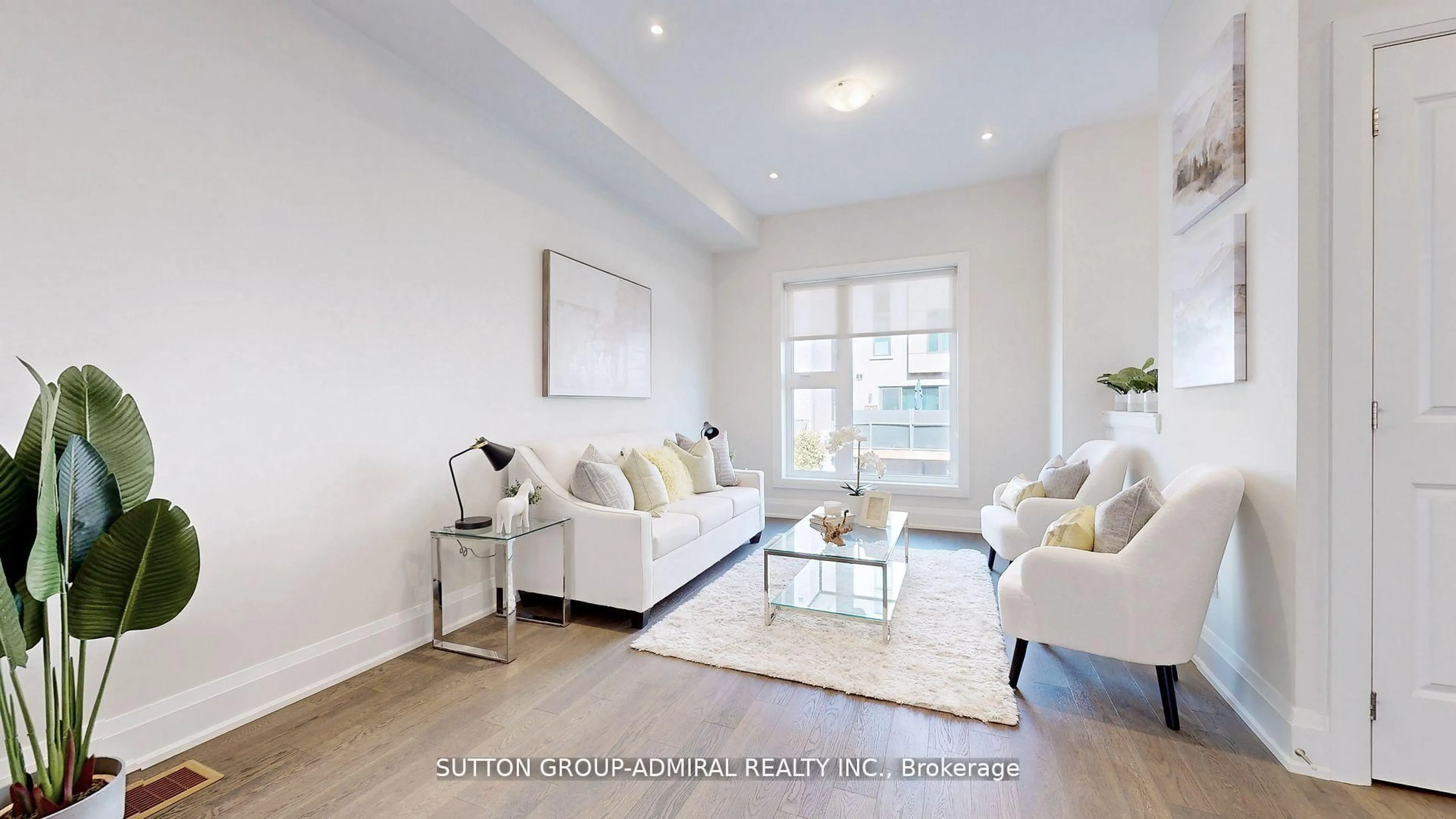 Living room with furniture, wood/laminate floor for 247 Smallwood Circ, Vaughan Ontario L4J 0K8