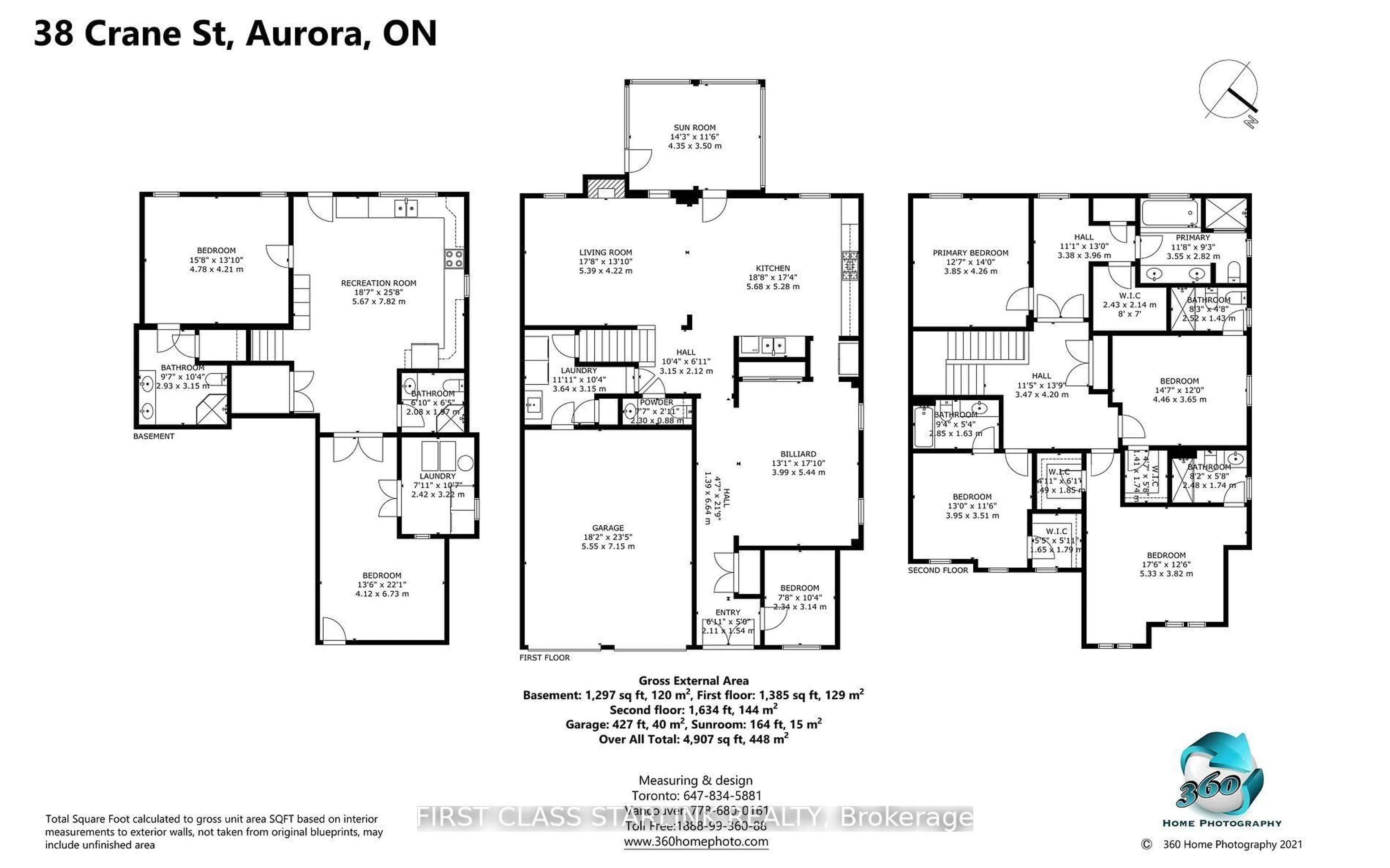 Floor plan for 38 Crane St, Aurora Ontario L4G 7C4