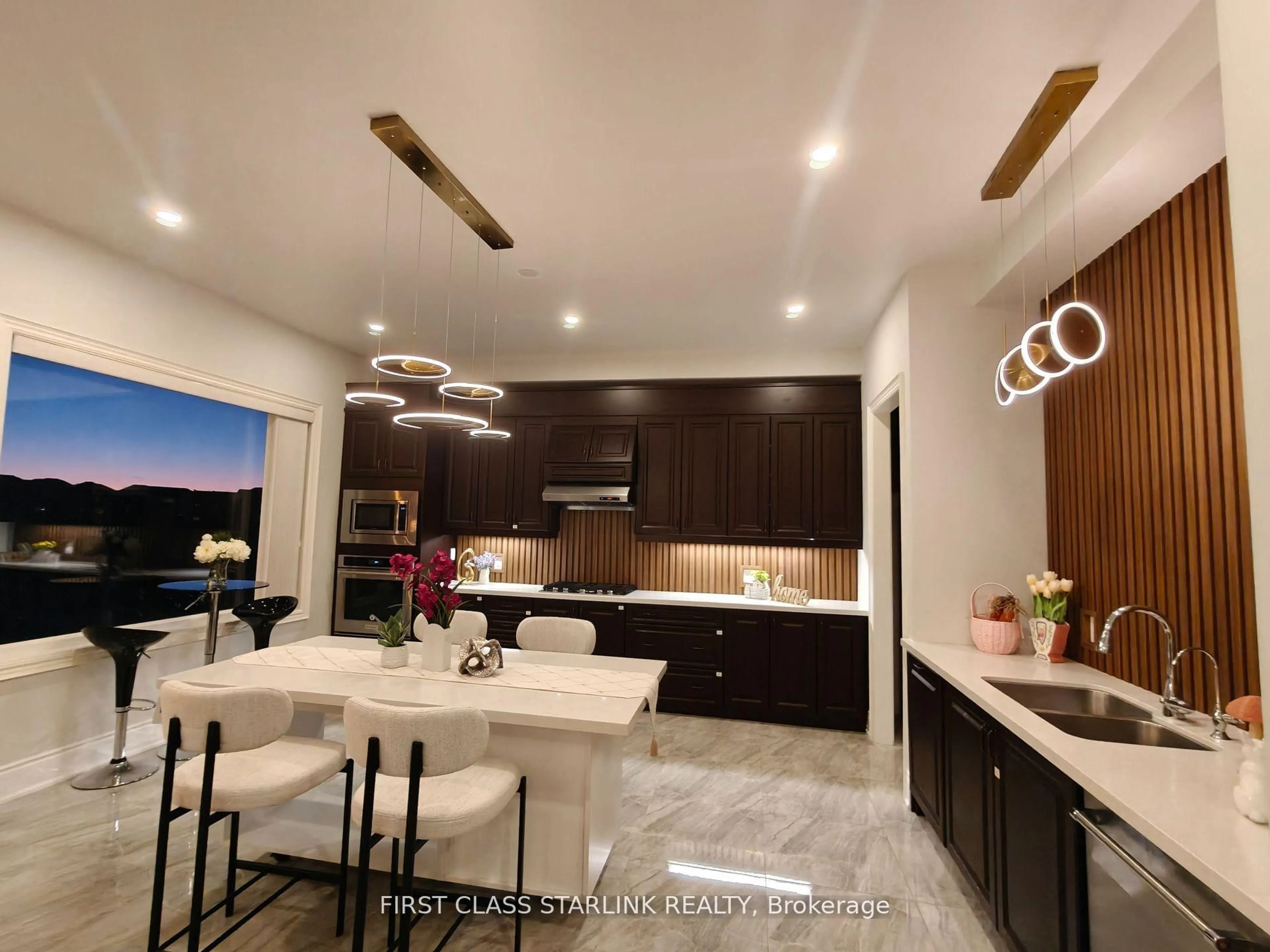 Contemporary kitchen, ceramic/tile floor for 38 Crane St, Aurora Ontario L4G 7C4