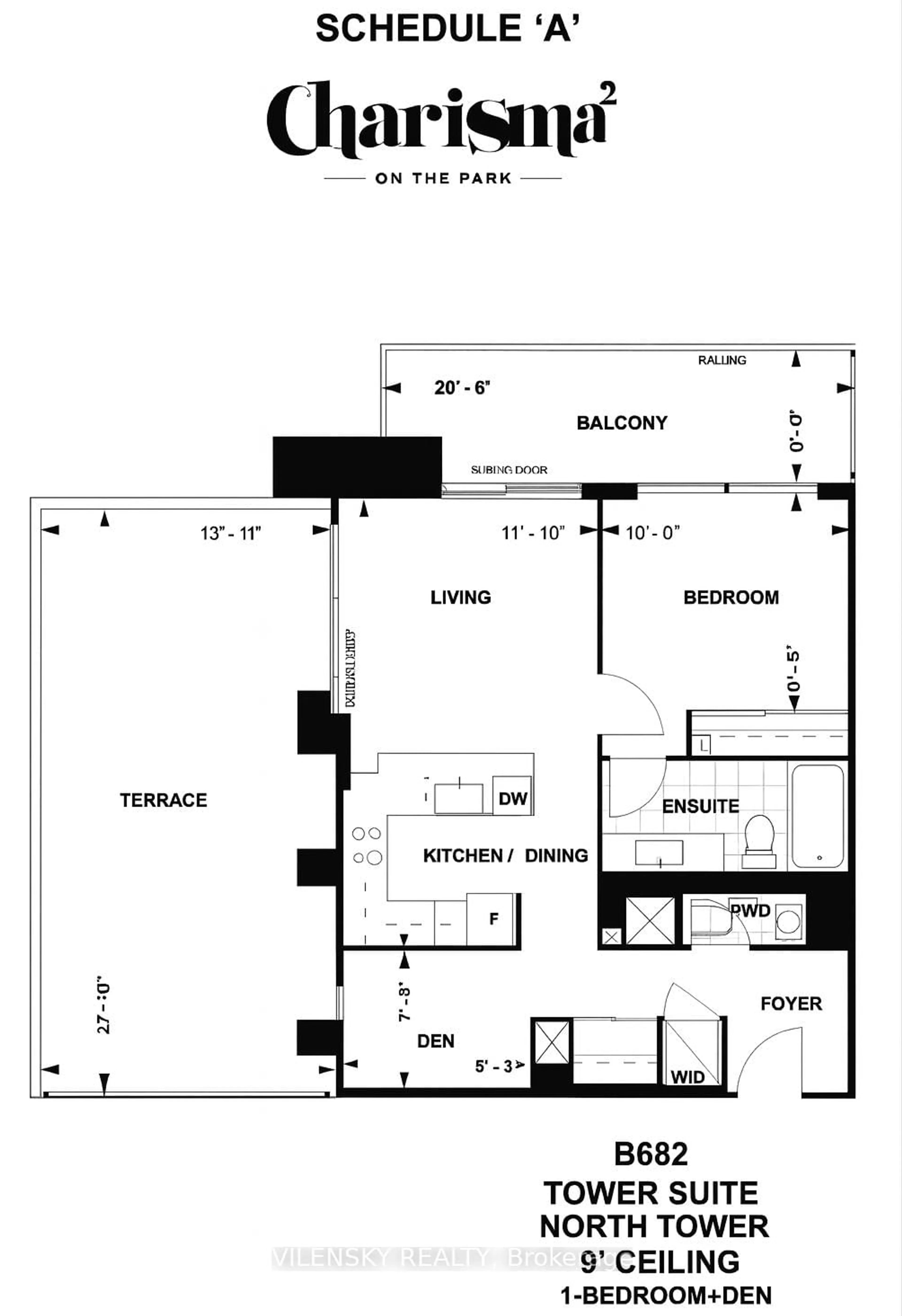 Floor plan for 8960 Jane St #704, Vaughan Ontario L4K 2M9