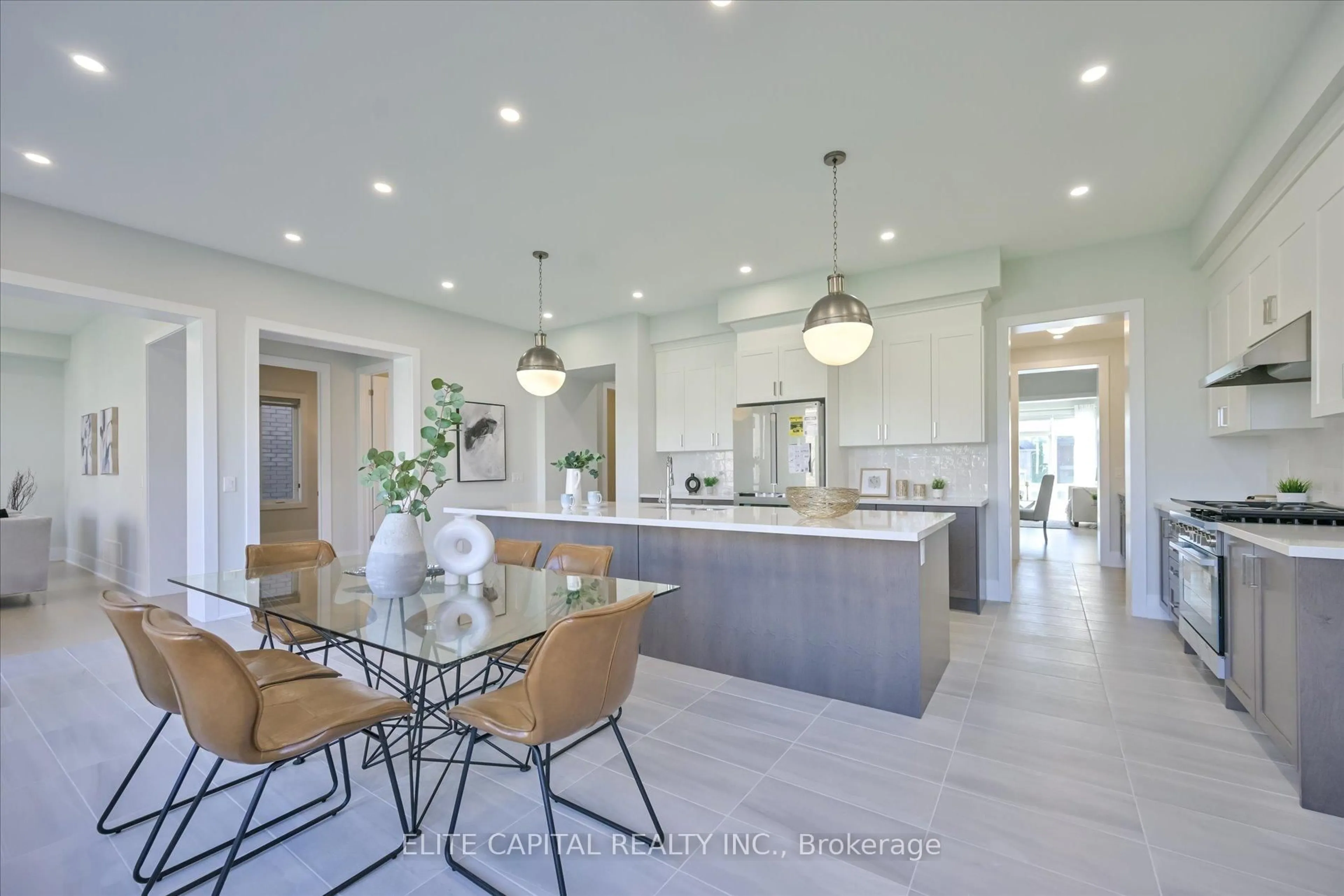 Open concept kitchen, ceramic/tile floor for 45 Godfrey Willis Dr, Markham Ontario L6C 3N2