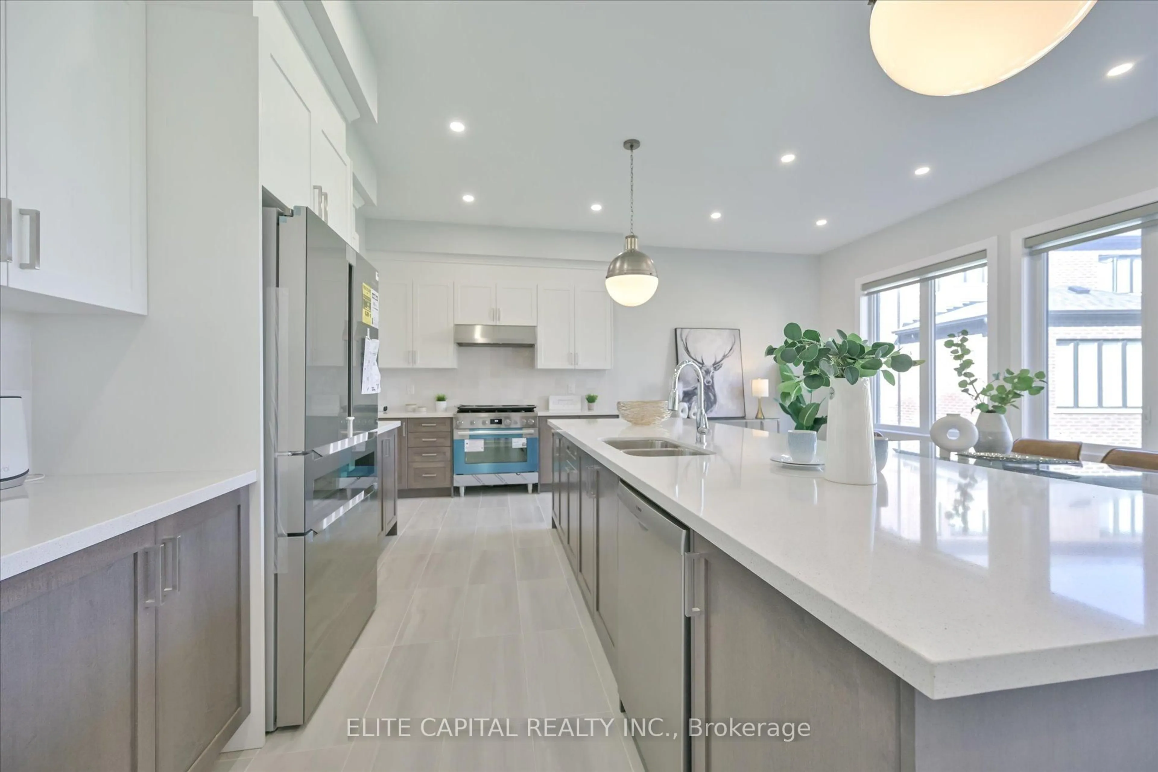 Contemporary kitchen, ceramic/tile floor for 45 Godfrey Willis Dr, Markham Ontario L6C 3N2