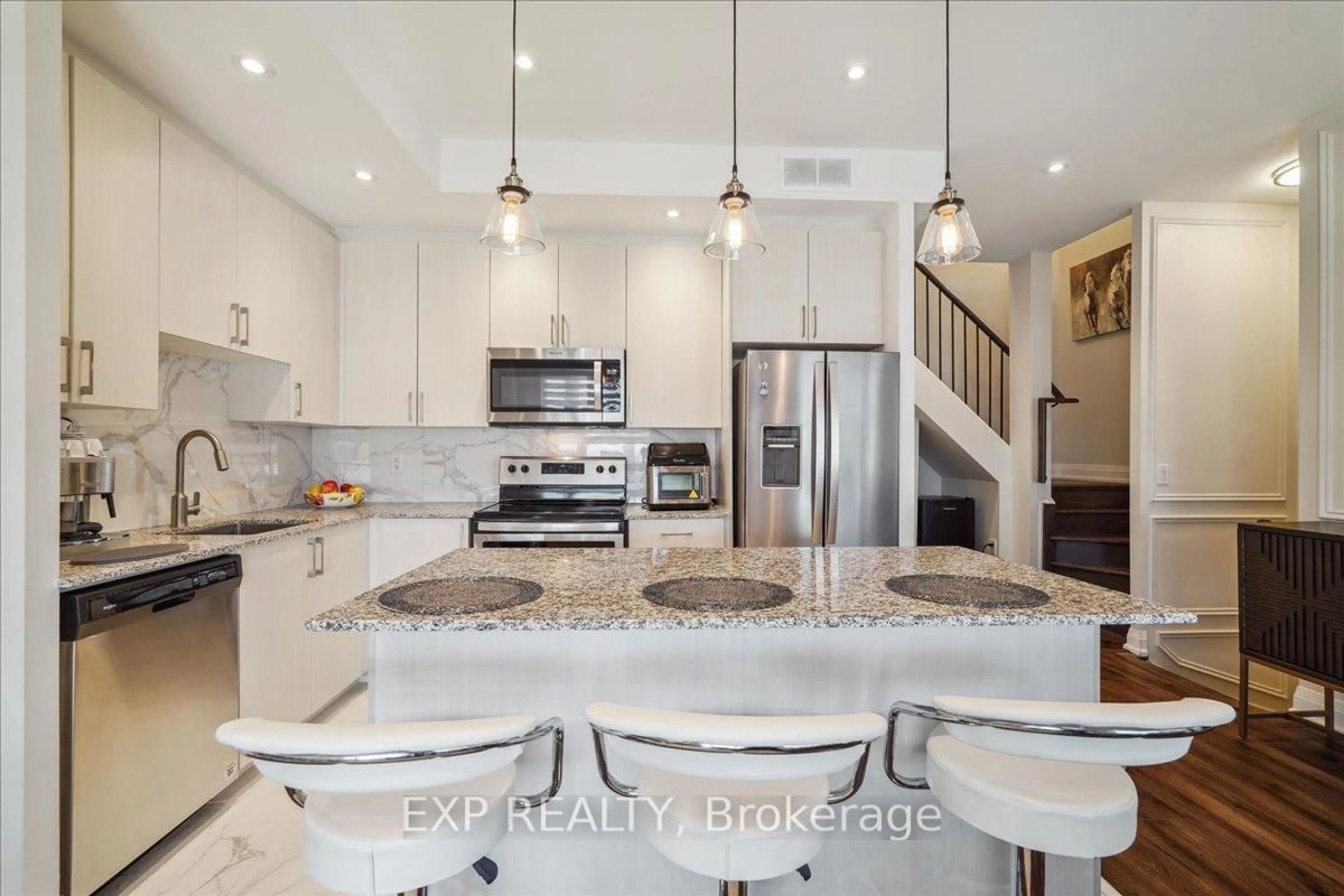 Open concept kitchen, ceramic/tile floor for 5309 Highway 7 #A203, Vaughan Ontario L4L 0J1