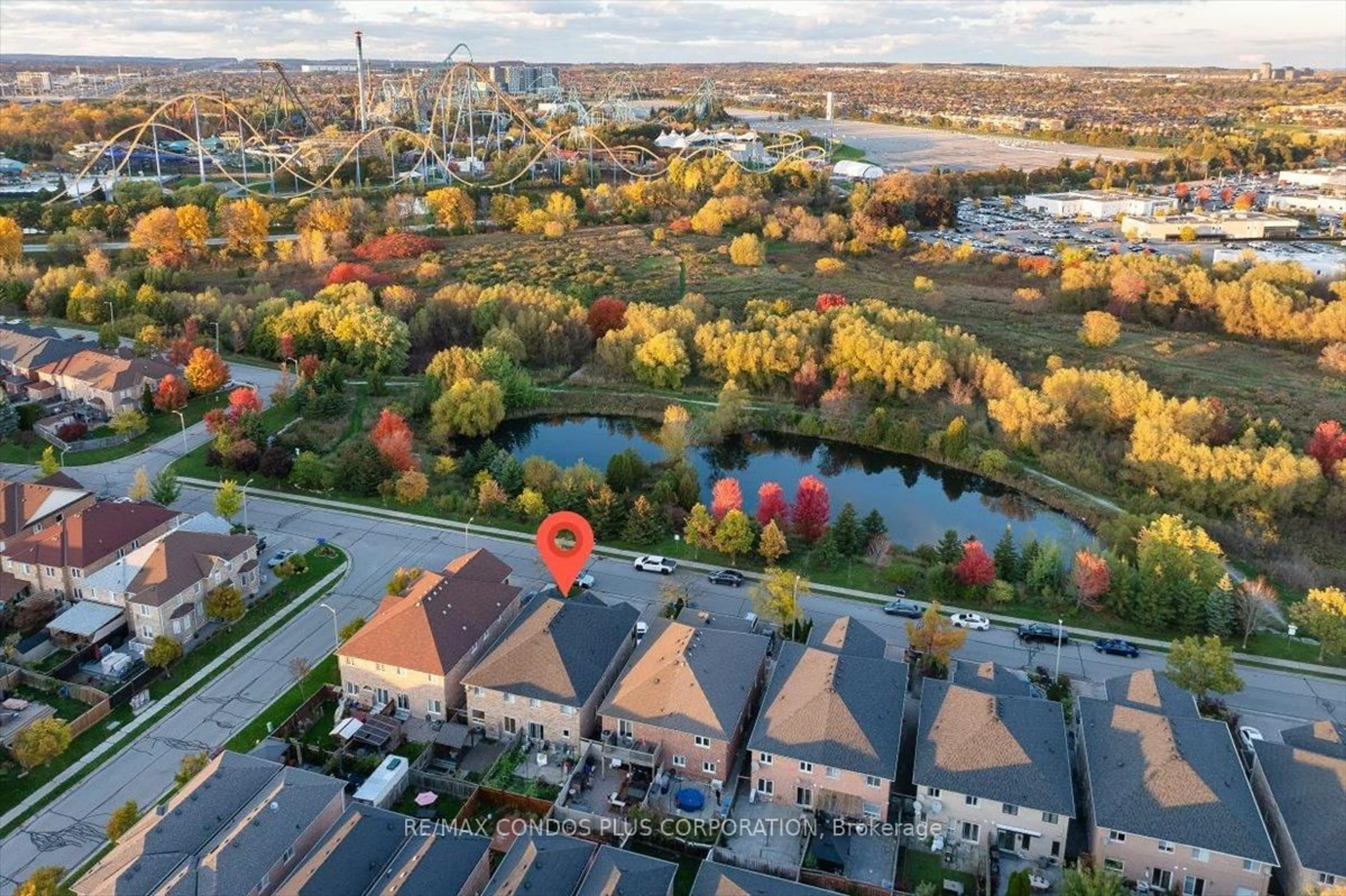 A pic from outside/outdoor area/front of a property/back of a property/a pic from drone, water/lake/river/ocean view for 289 Deepsprings Cres, Vaughan Ontario L6A 3L6
