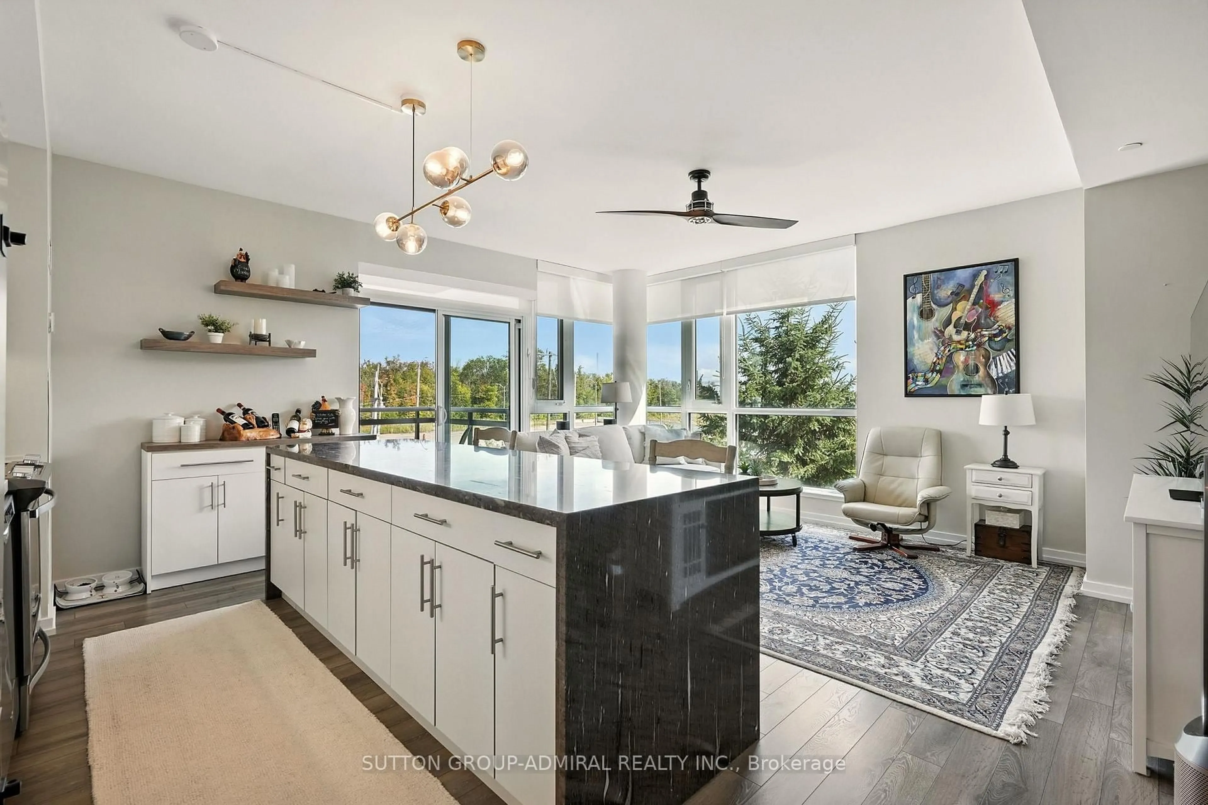 Open concept kitchen, ceramic/tile floor for 241 Sea Ray Ave #A217, Innisfil Ontario L9S 0L9