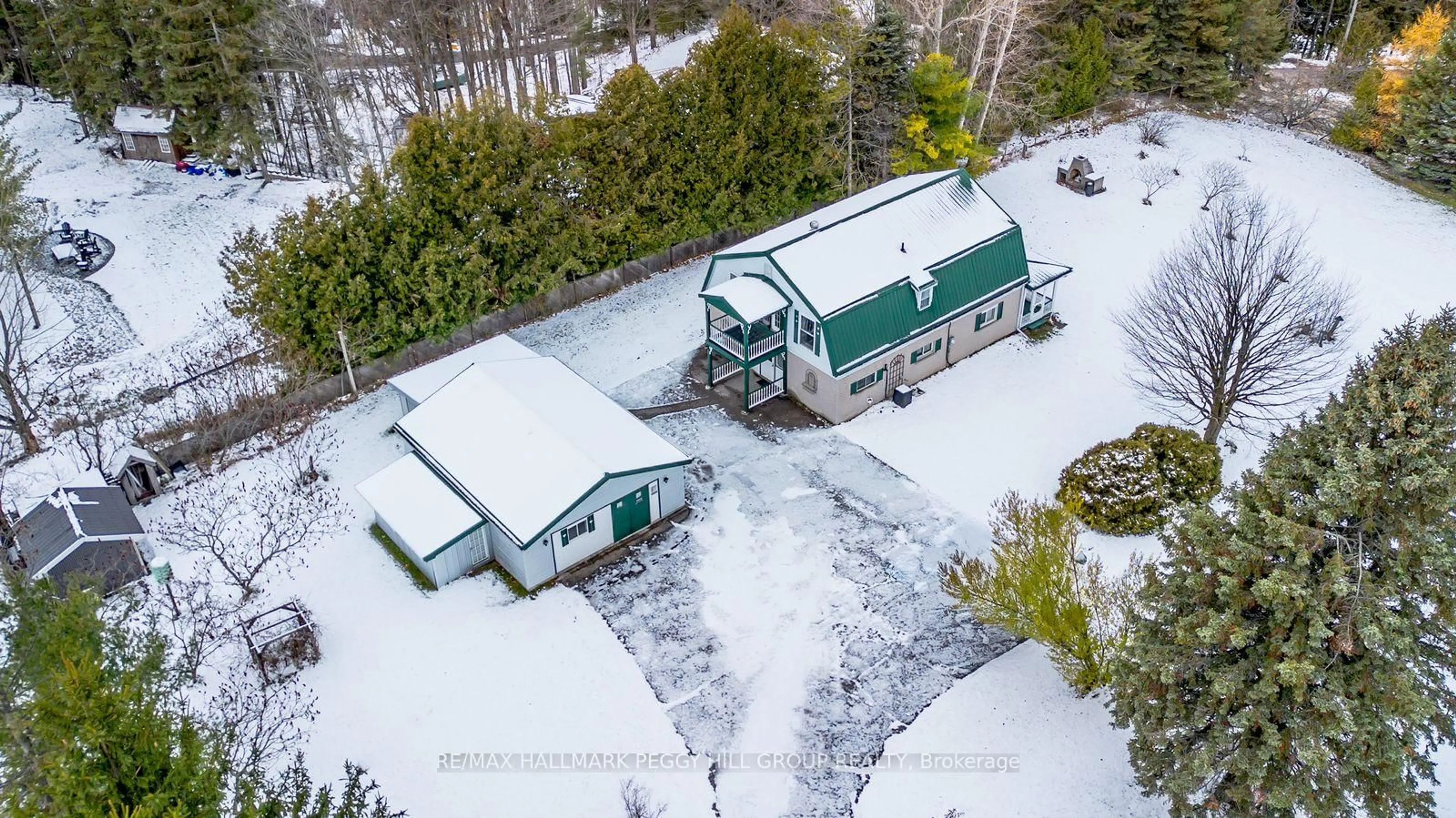 A pic from outside/outdoor area/front of a property/back of a property/a pic from drone, unknown for 8064 9th Line, Essa Ontario L0L 2N0