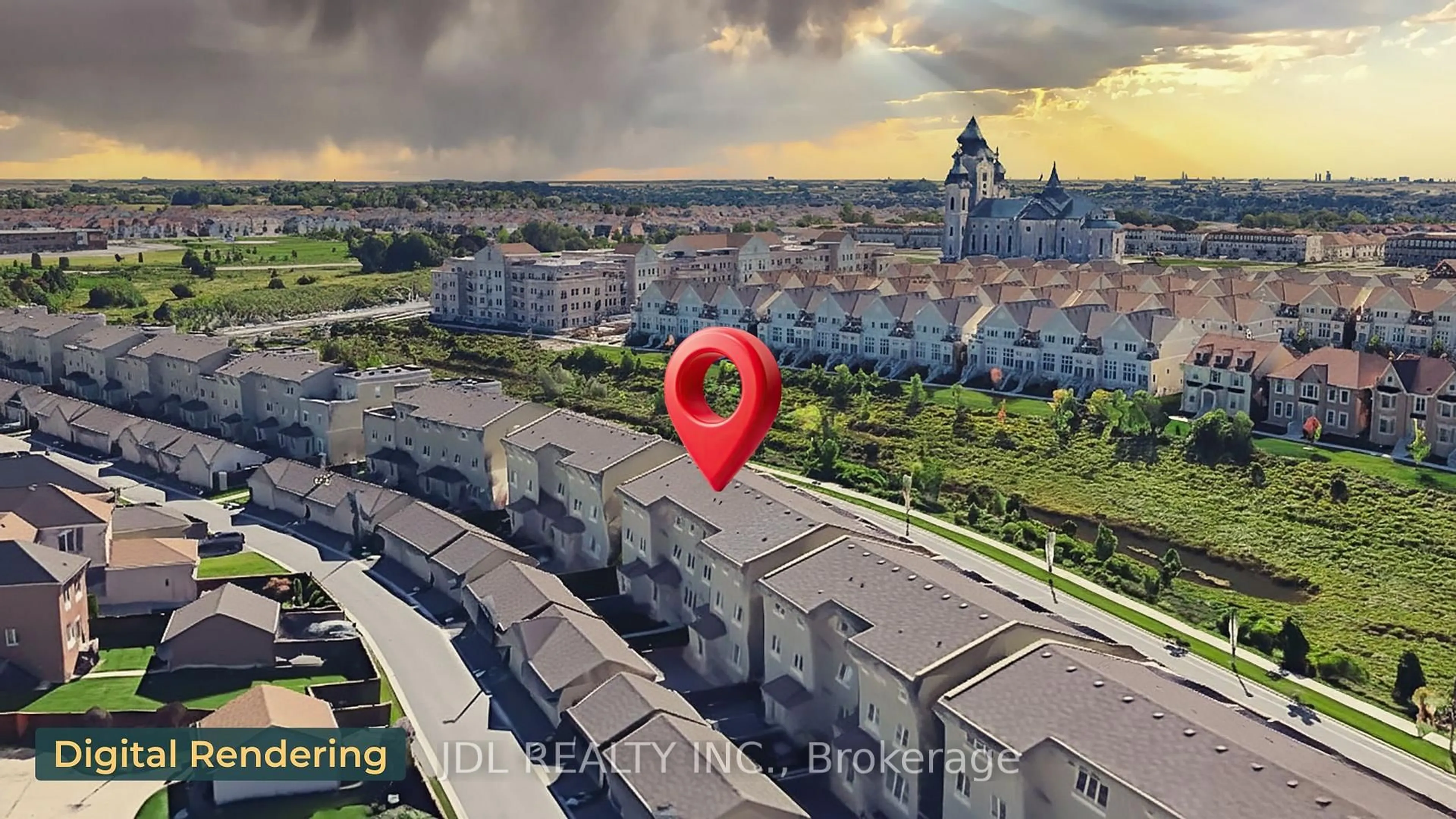 A pic from outside/outdoor area/front of a property/back of a property/a pic from drone, city buildings view from balcony for 116 Betty Roman Blvd, Markham Ontario L6C 0C8