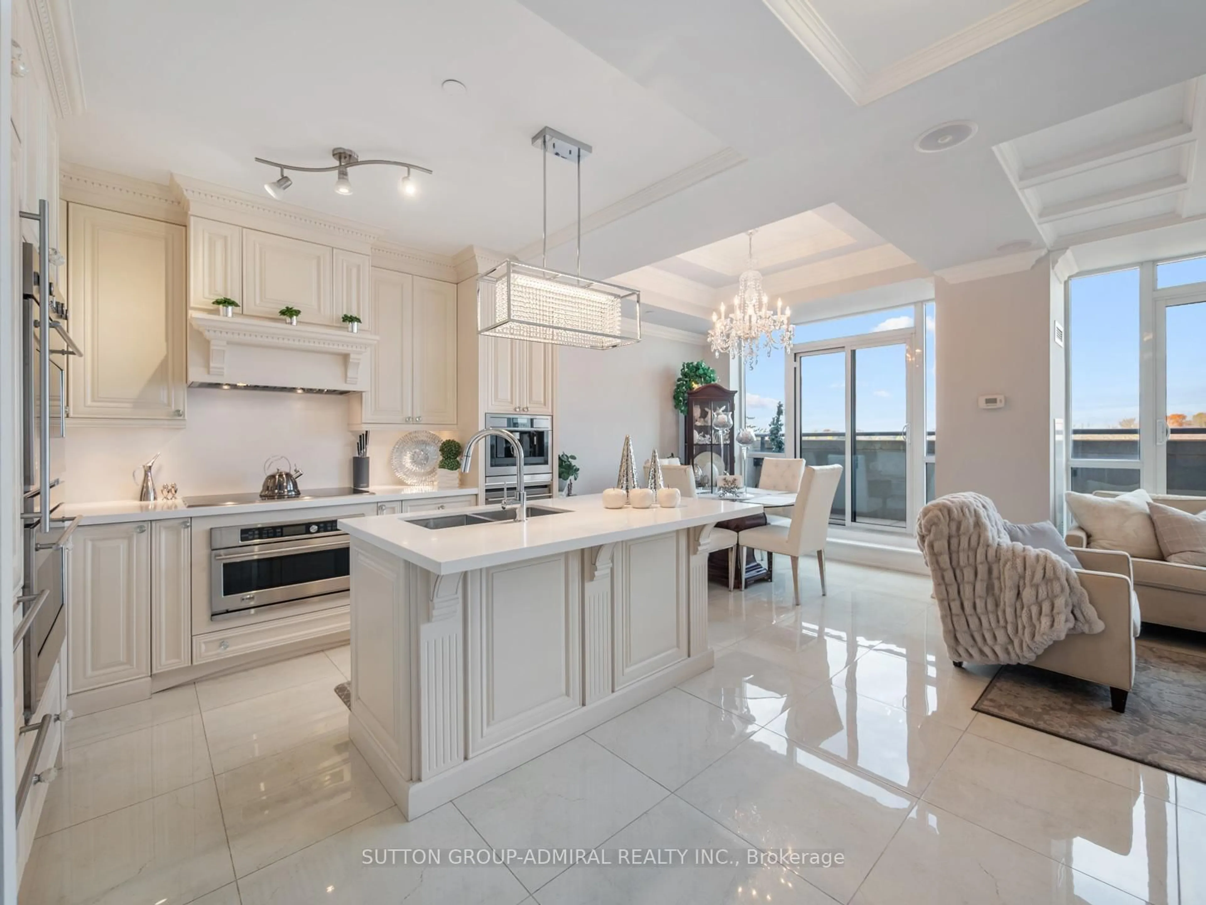 Open concept kitchen, ceramic/tile floor for 4700 Highway 7 Rd #705, Vaughan Ontario L4L 0B4