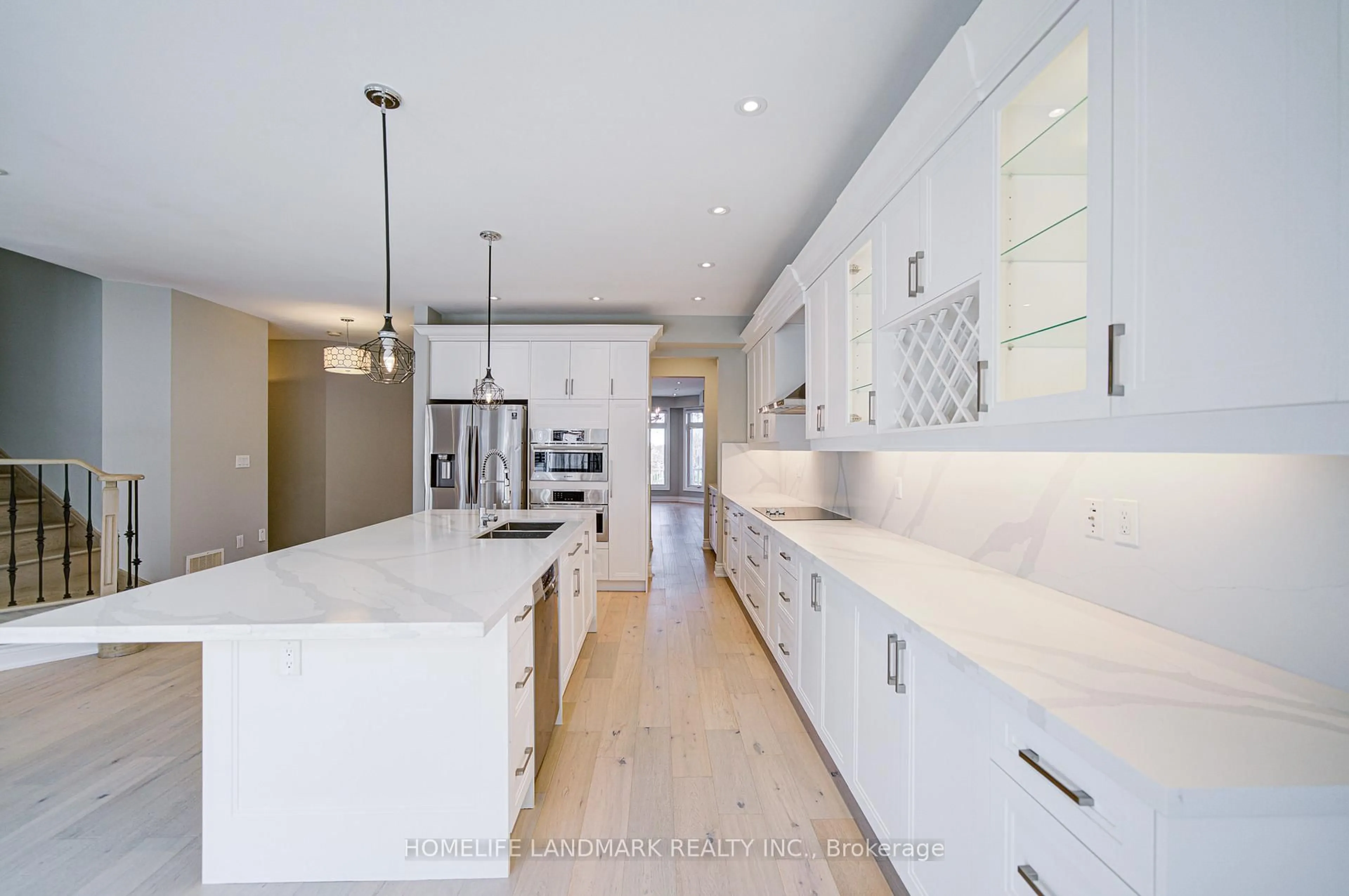 Contemporary kitchen, ceramic/tile floor for 214 Alfred Paterson Dr, Markham Ontario L6E 2E7