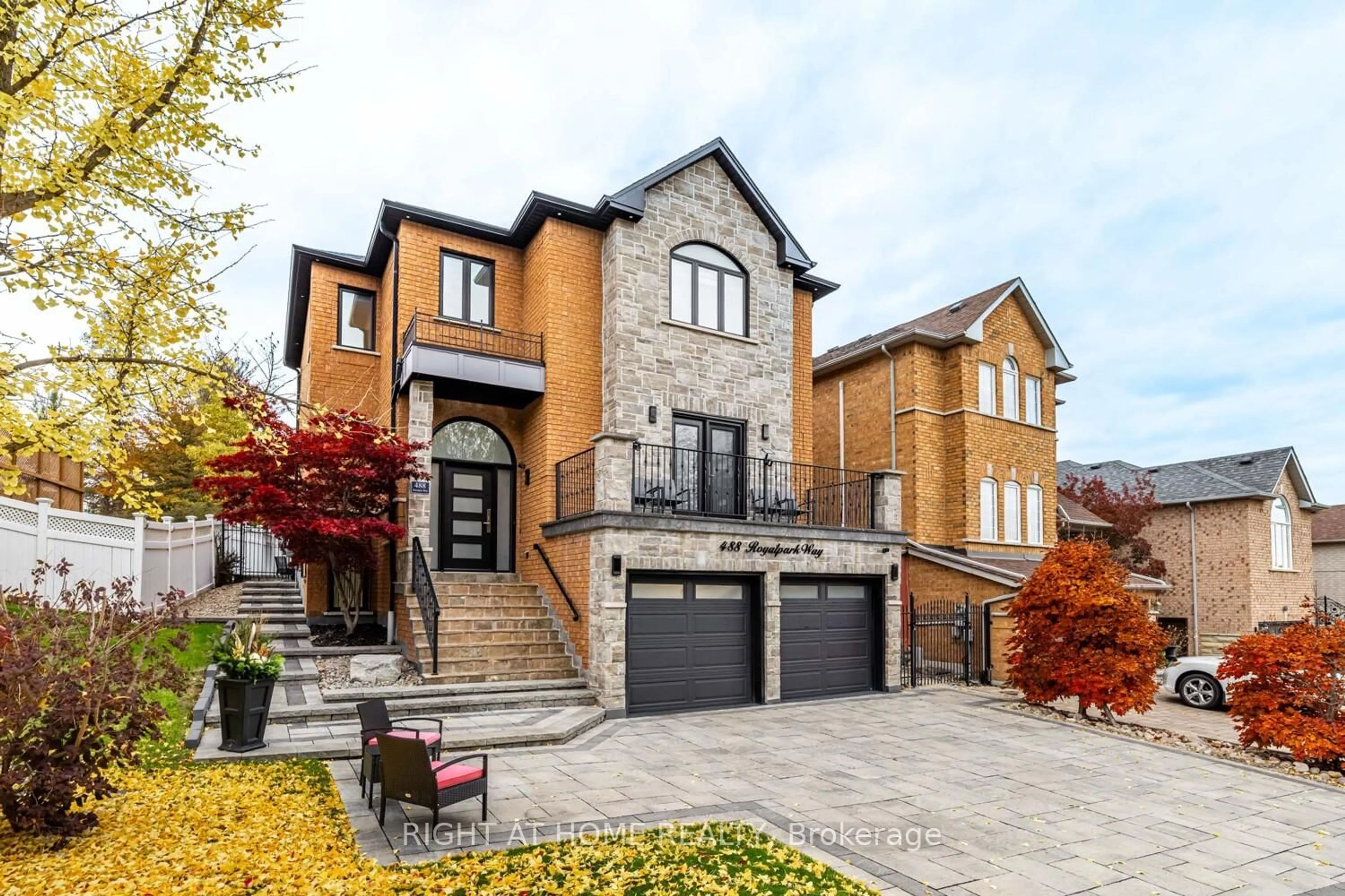 Home with brick exterior material, street for 488 Royalpark Way, Vaughan Ontario L4H 1K4