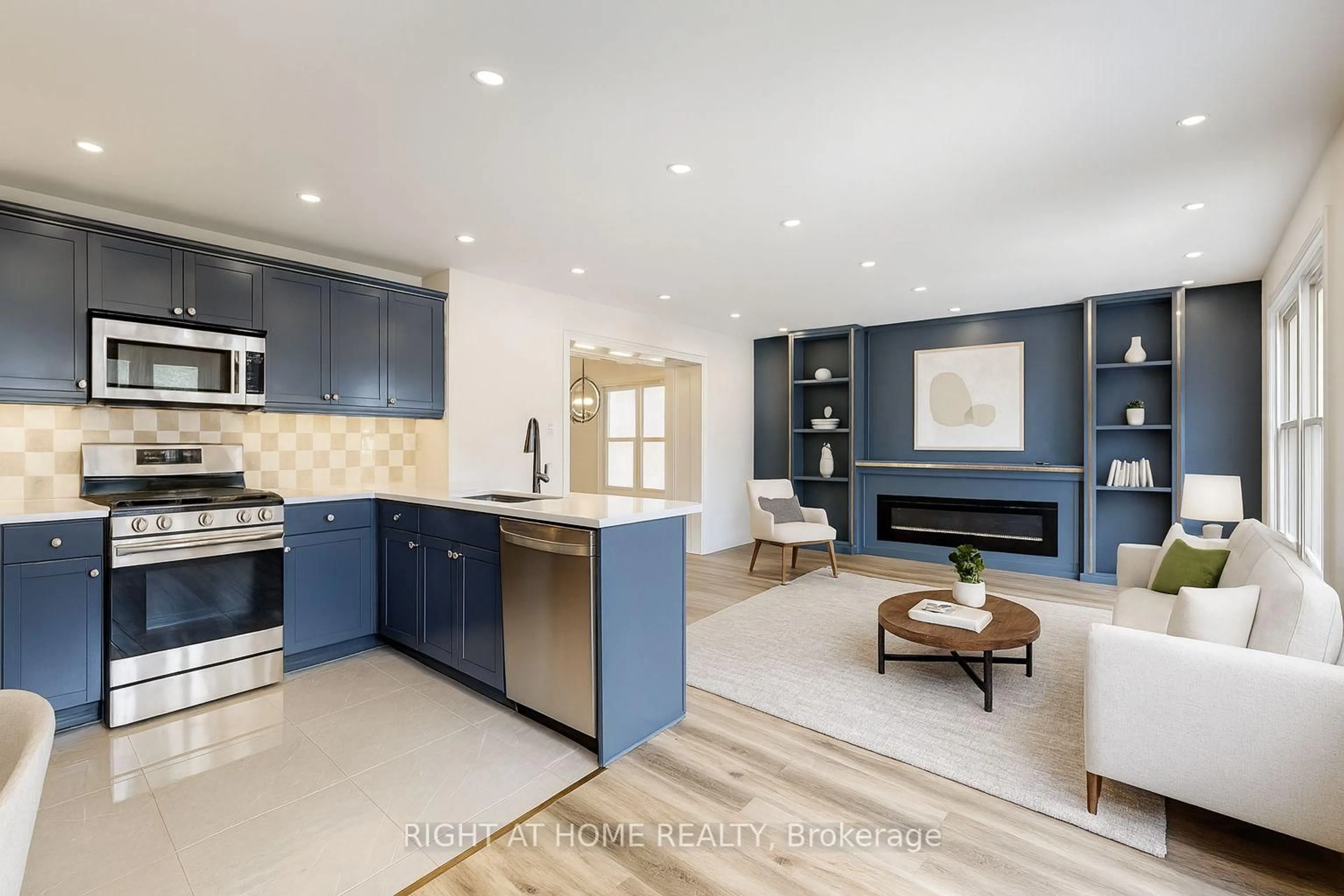 Open concept kitchen, ceramic/tile floor for 12 John W Taylor Ave, New Tecumseth Ontario L9B 0B3