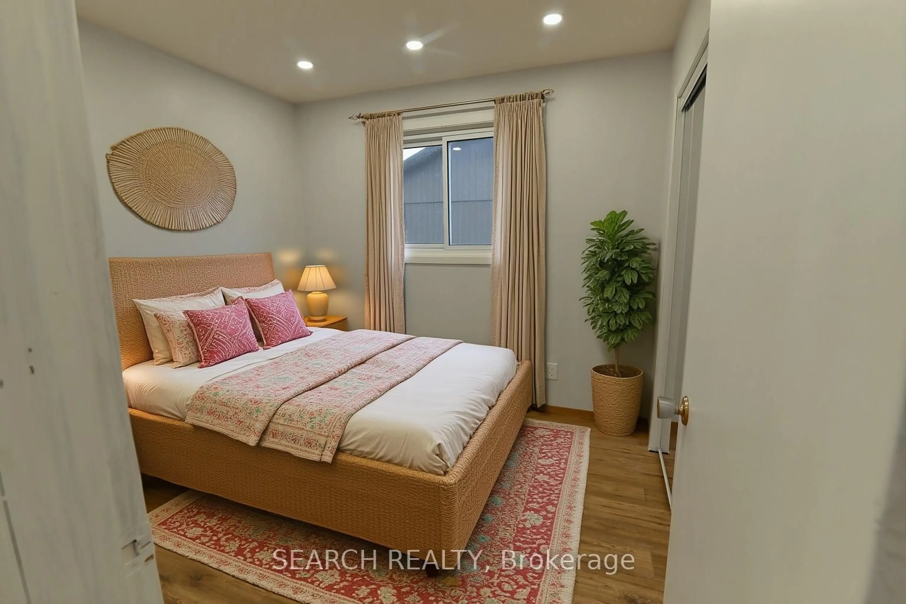 Bedroom with bed, wood/laminate floor for 81 Main St, Brock Ontario L0K 1A0