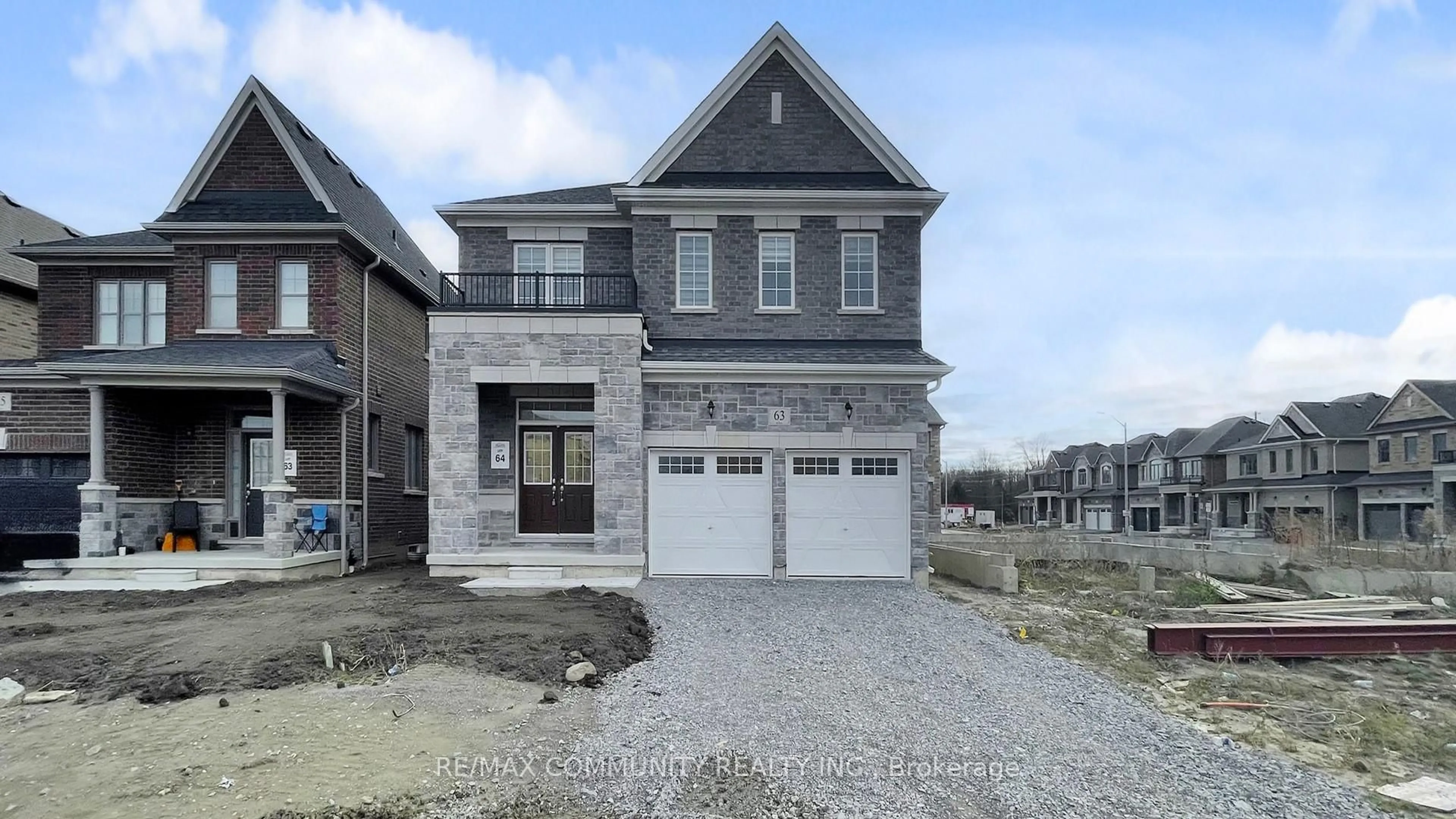 Home with brick exterior material, street for 63 English Dr, New Tecumseth Ontario L0G 1A0