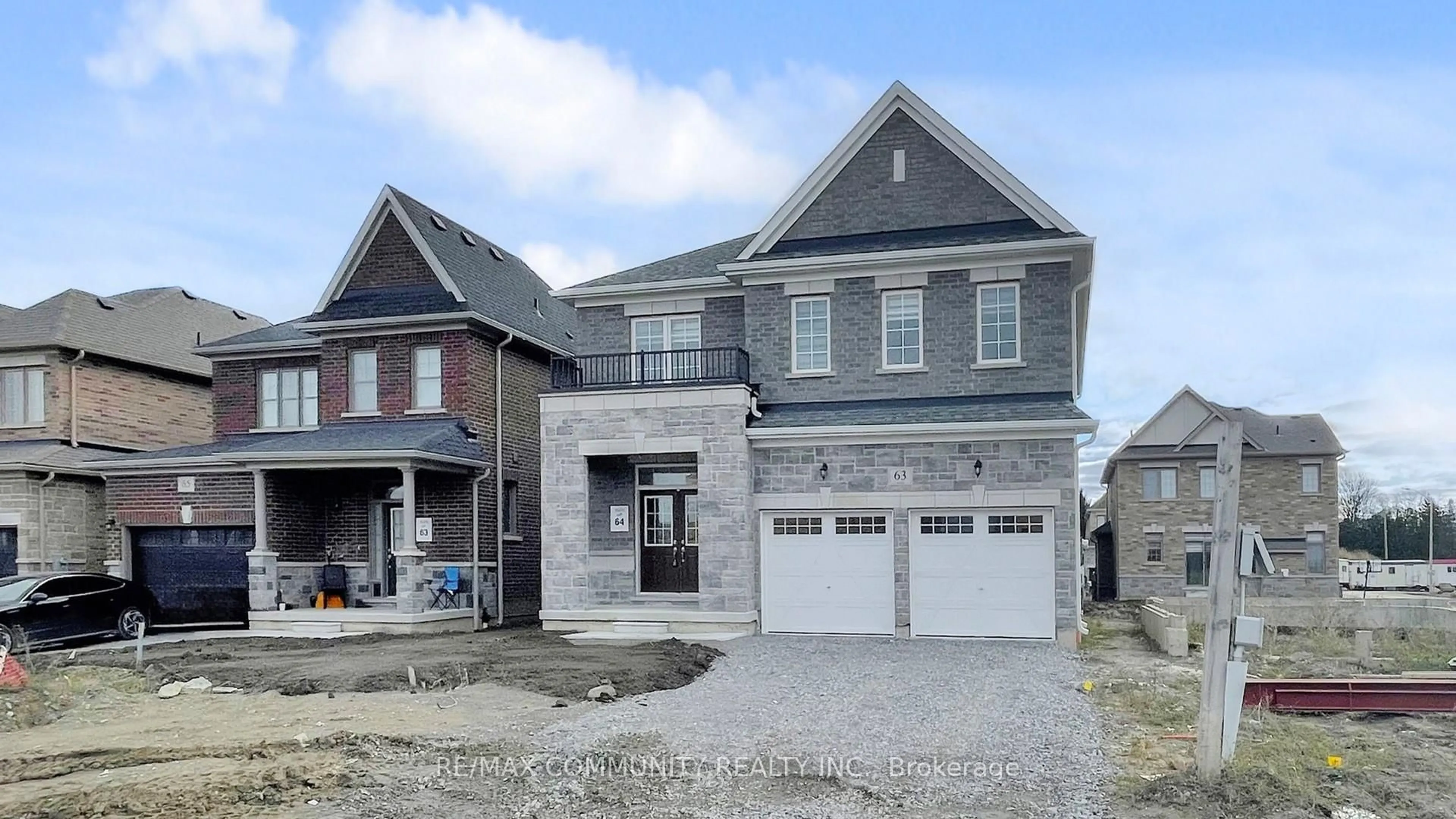Home with brick exterior material, street for 63 English Dr, New Tecumseth Ontario L0G 1A0