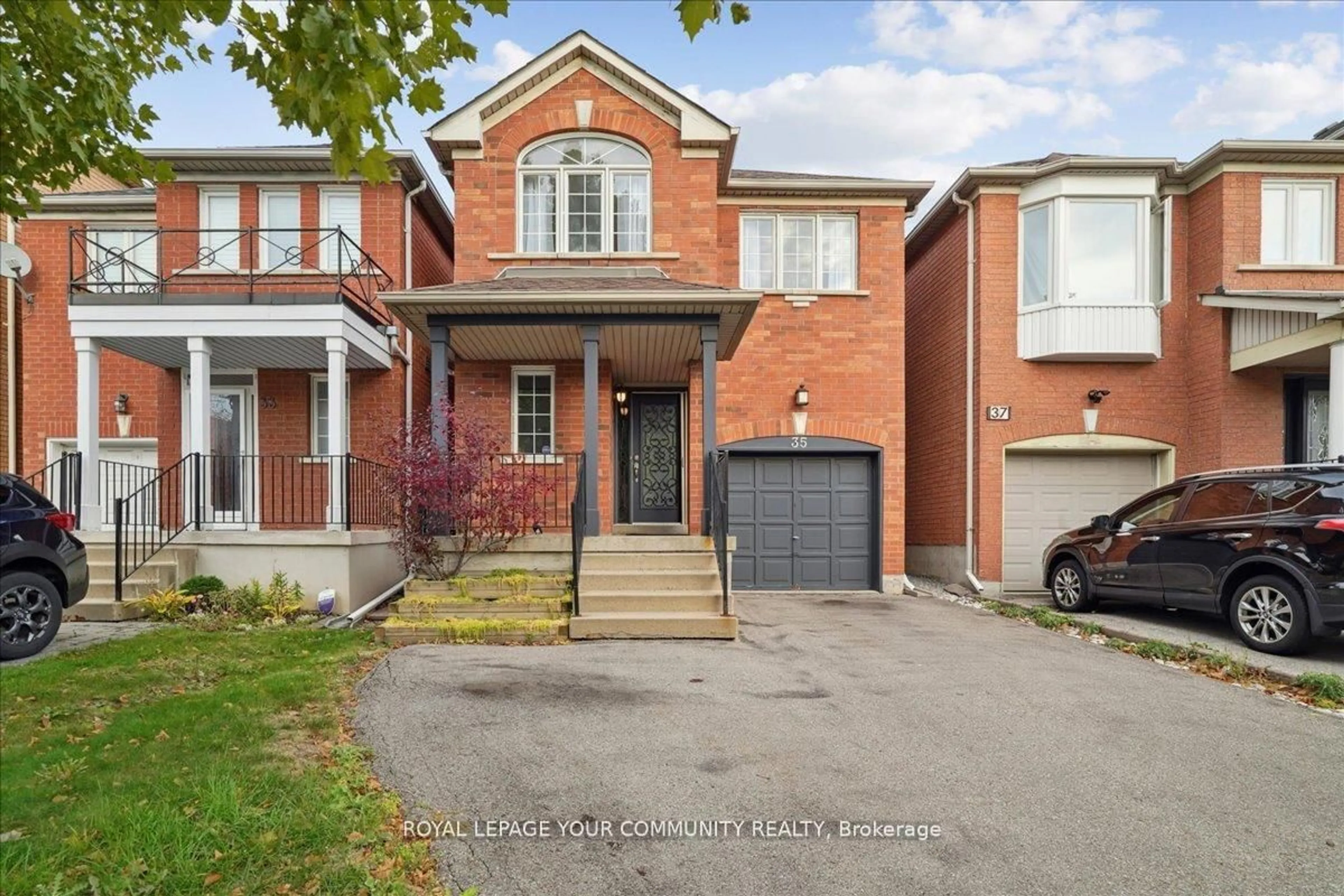 Home with brick exterior material, street for 35 Timberview Dr, Vaughan Ontario L4J 8M2