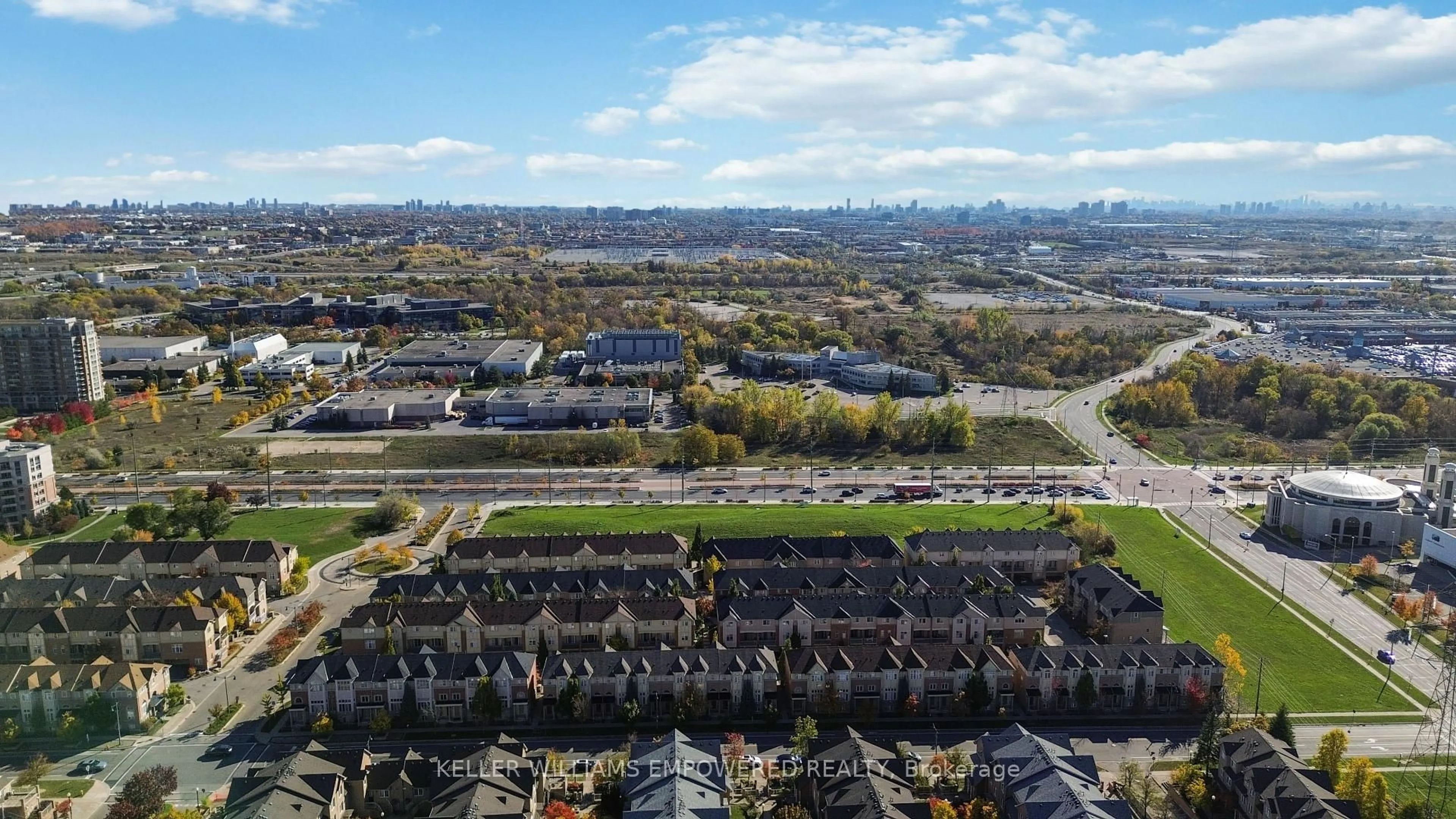 A pic from outside/outdoor area/front of a property/back of a property/a pic from drone, city buildings view from balcony for 109 Legends Way, Markham Ontario L3R 6A6
