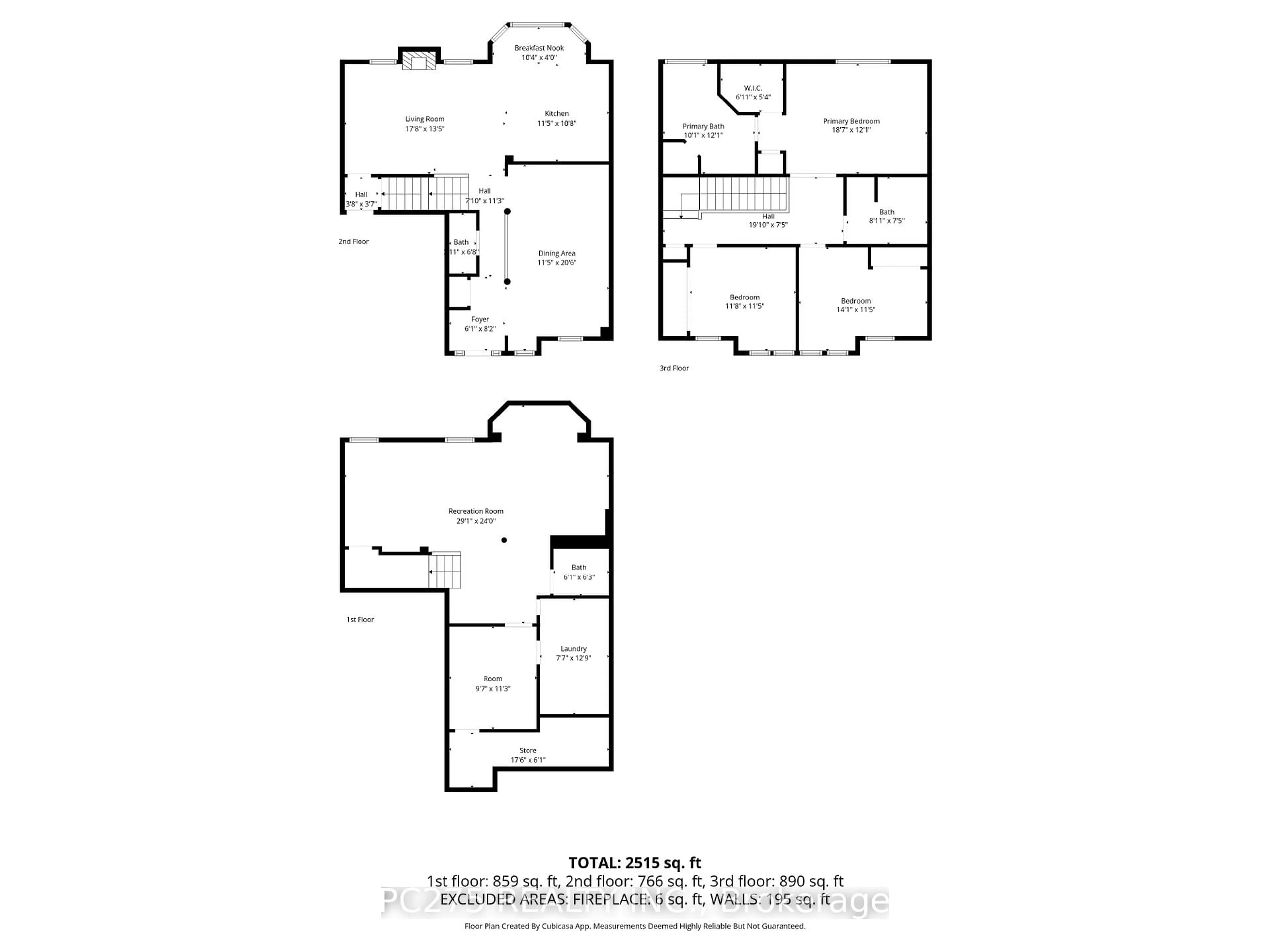 Floor plan for 24 Wheatfield Dr, Vaughan Ontario L4H 2K7