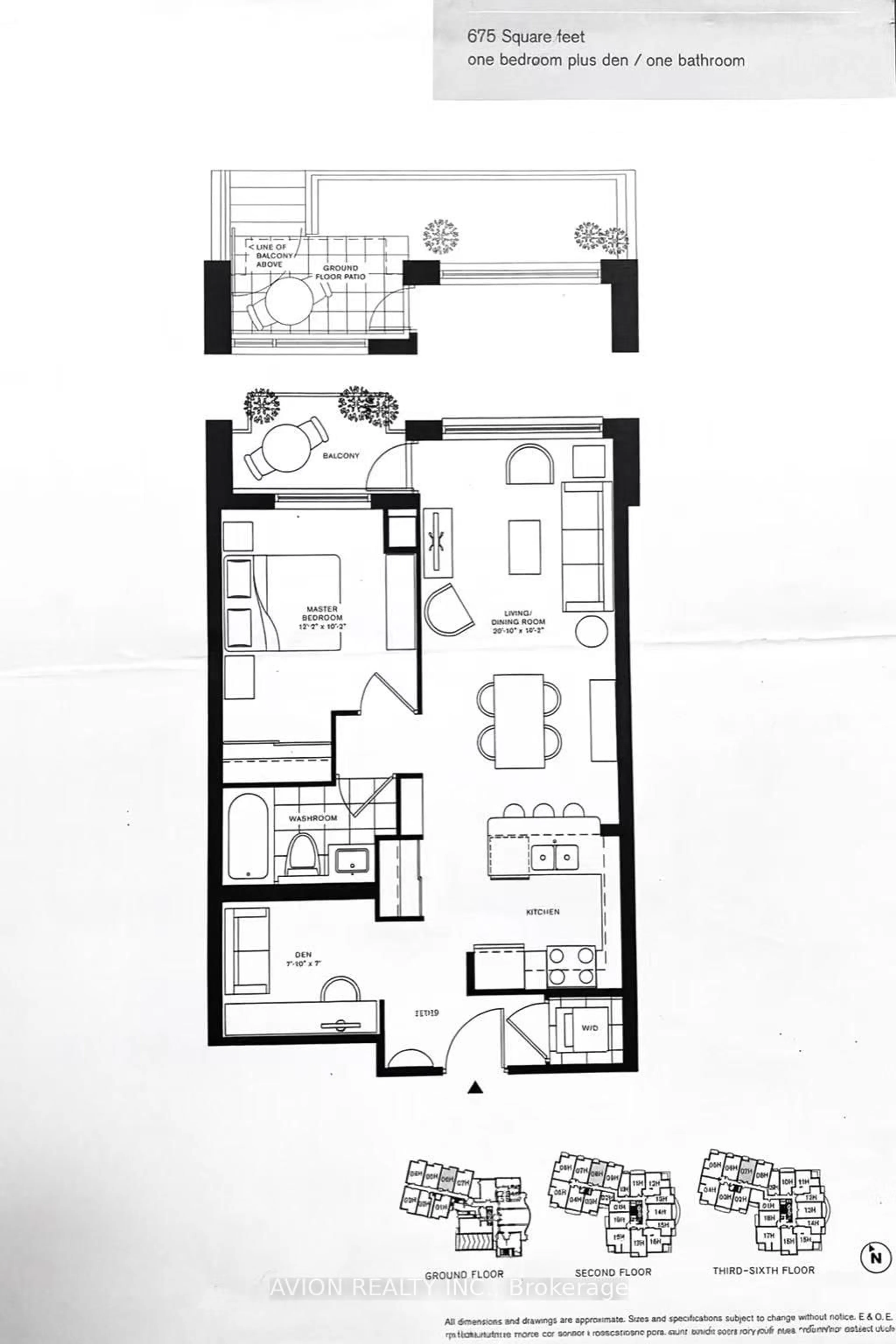 Floor plan for 131 Upper Duke Cres #507, Markham Ontario L6G 0C9