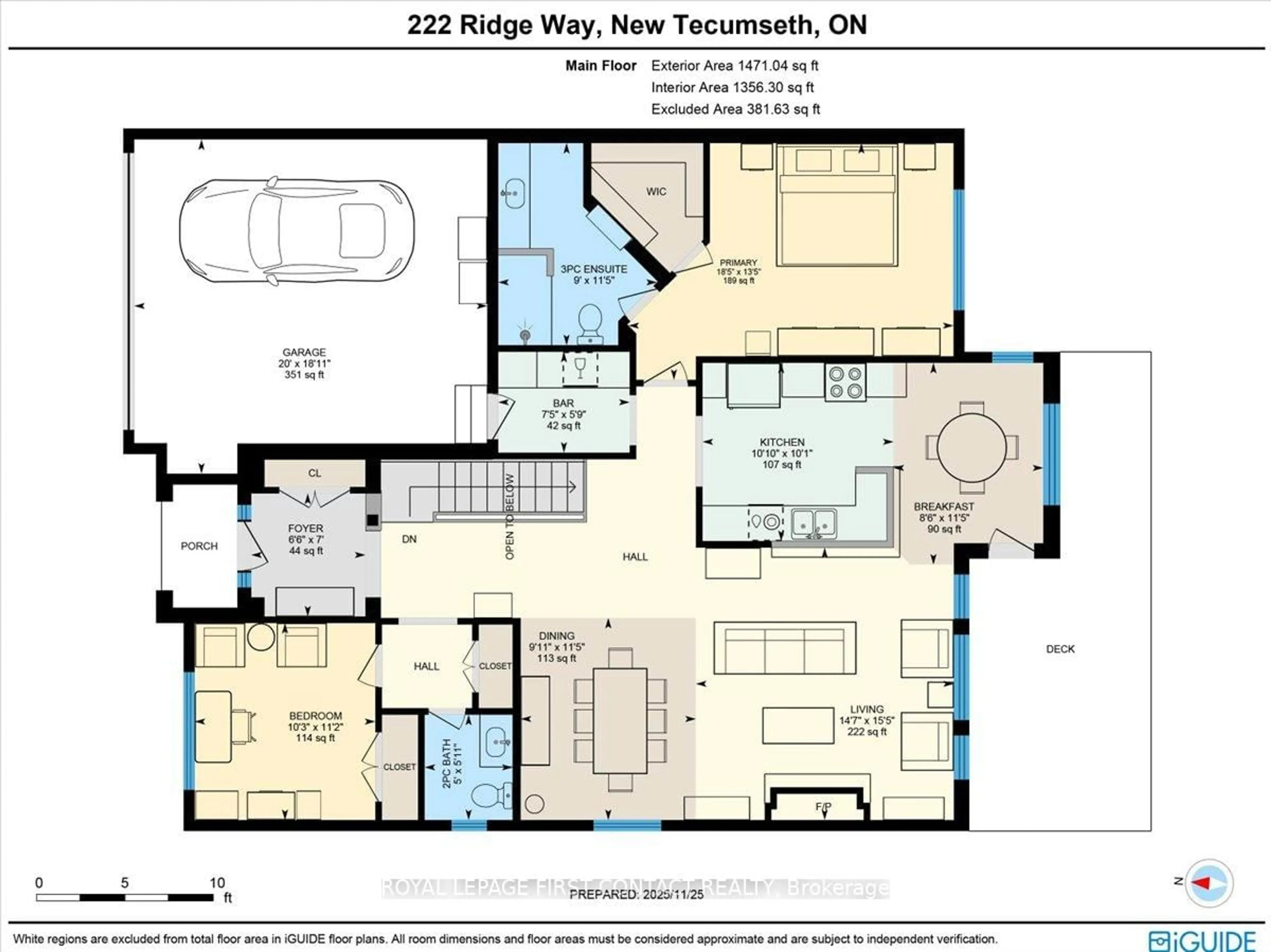 Floor plan for 222 Ridge Way, New Tecumseth Ontario L9R 0H2