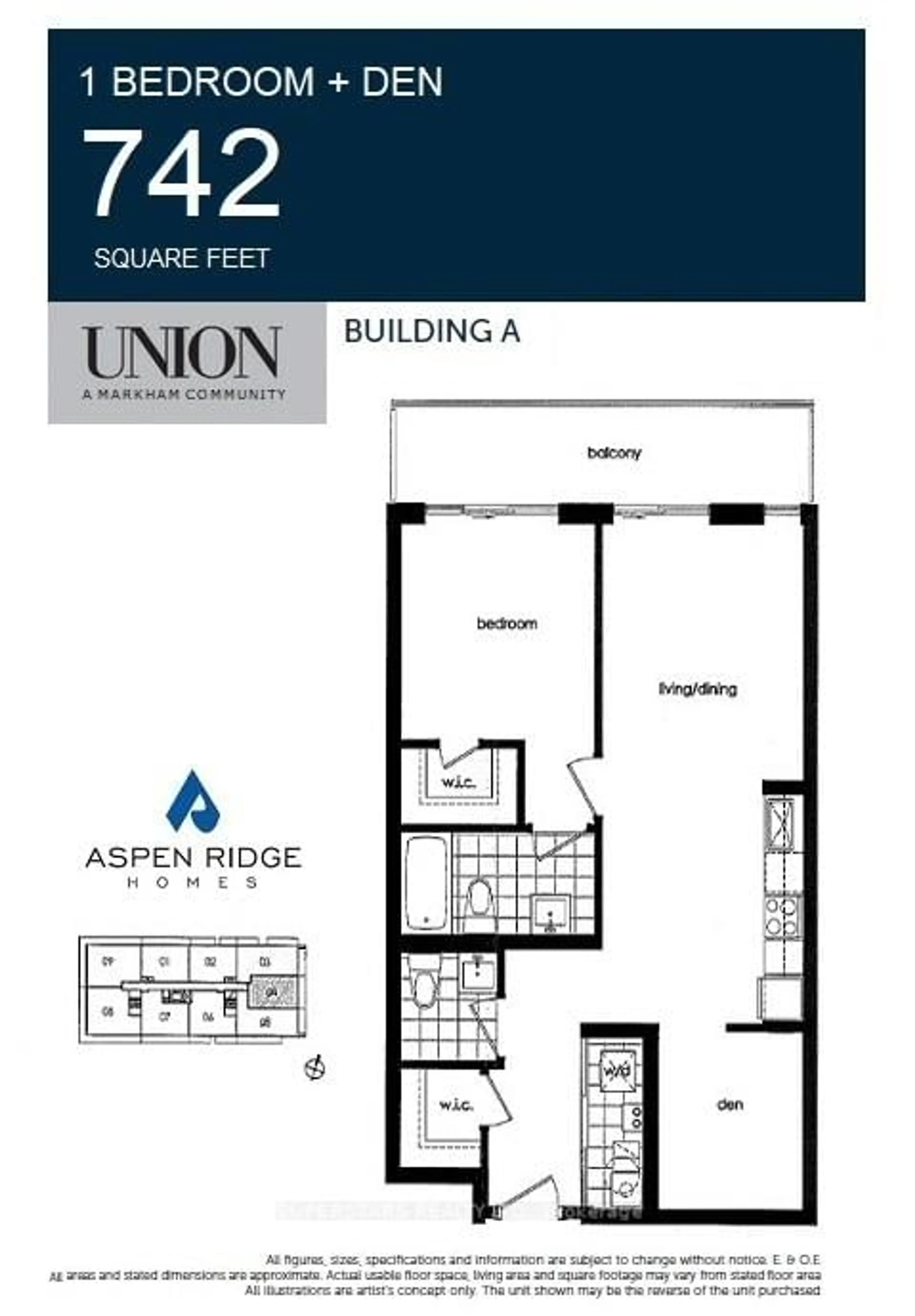 Floor plan for 1709 Bur Oak Ave #305, Markham Ontario L6E 0V7