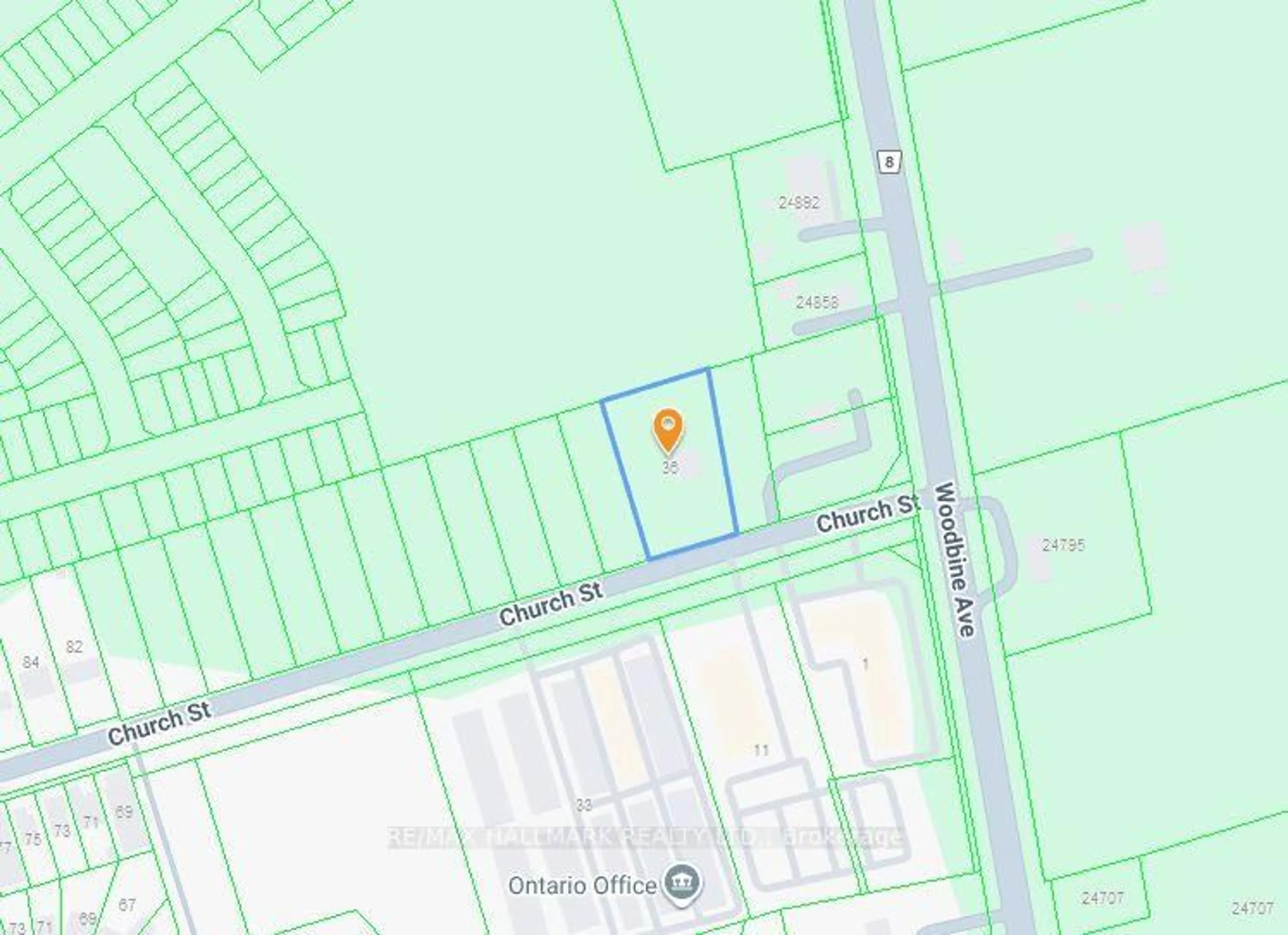 Picture of a map for 36 Church St, Georgina Ontario L4P 0L1