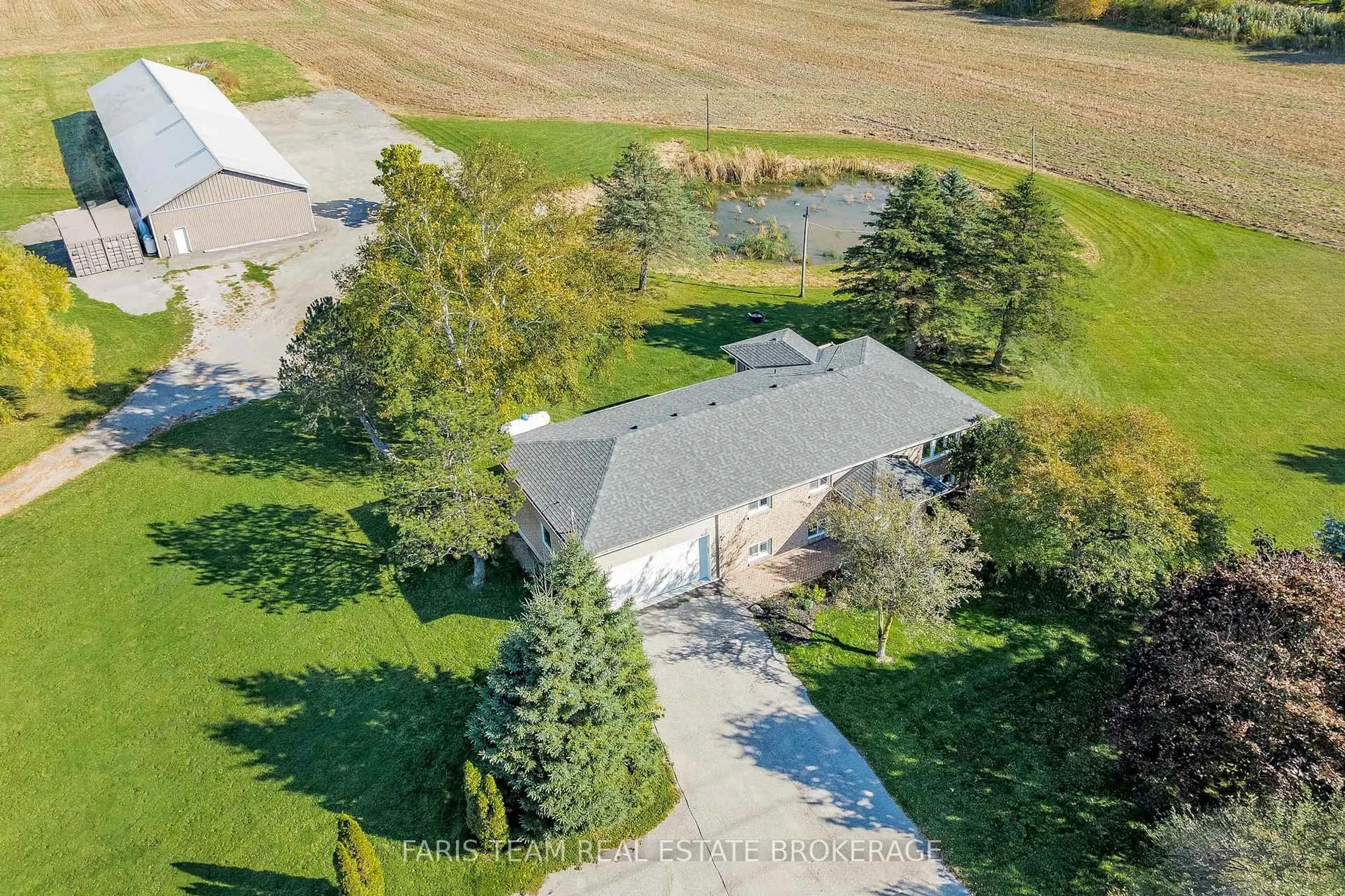A pic from outside/outdoor area/front of a property/back of a property/a pic from drone, unknown for 5349 6th Line, Essa Ontario L0L 1L0